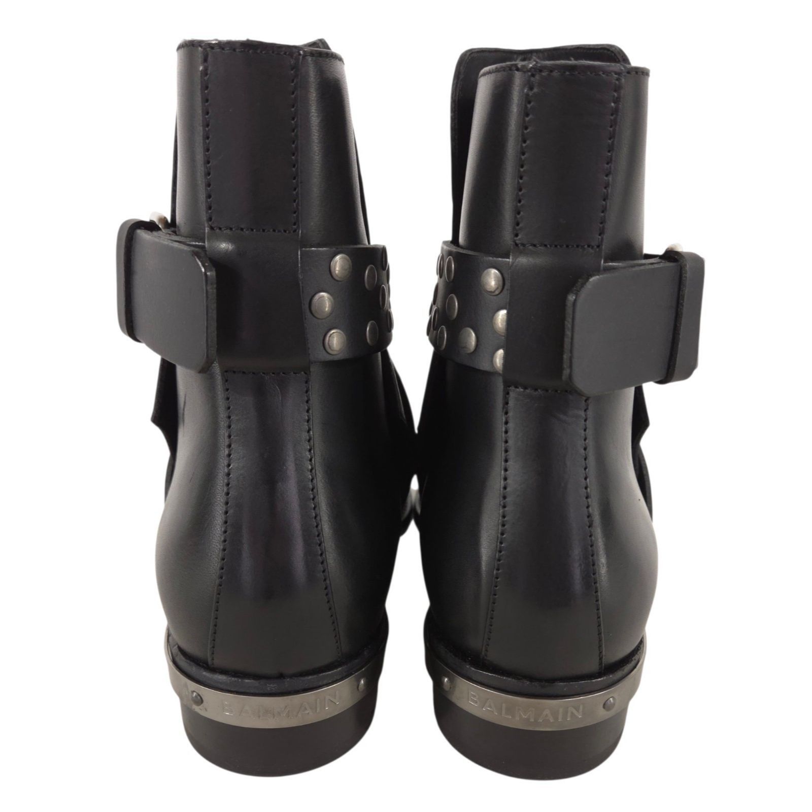 Balmain Balmain Beatle Studded Harness Boots US 13 EU 46 Mens Black Size US 13 / EU 46 - 6 Thumbnail