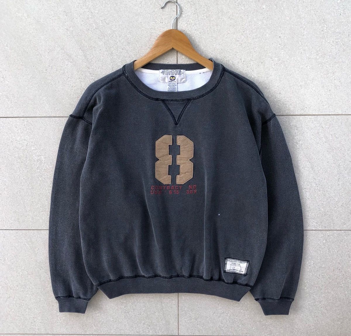 Avirex VTG Avirex LTD USN Military Sun Faded Crewneck Sweatshirt Size US M / EU 48-50 / 2 - 1 Thumbnail
