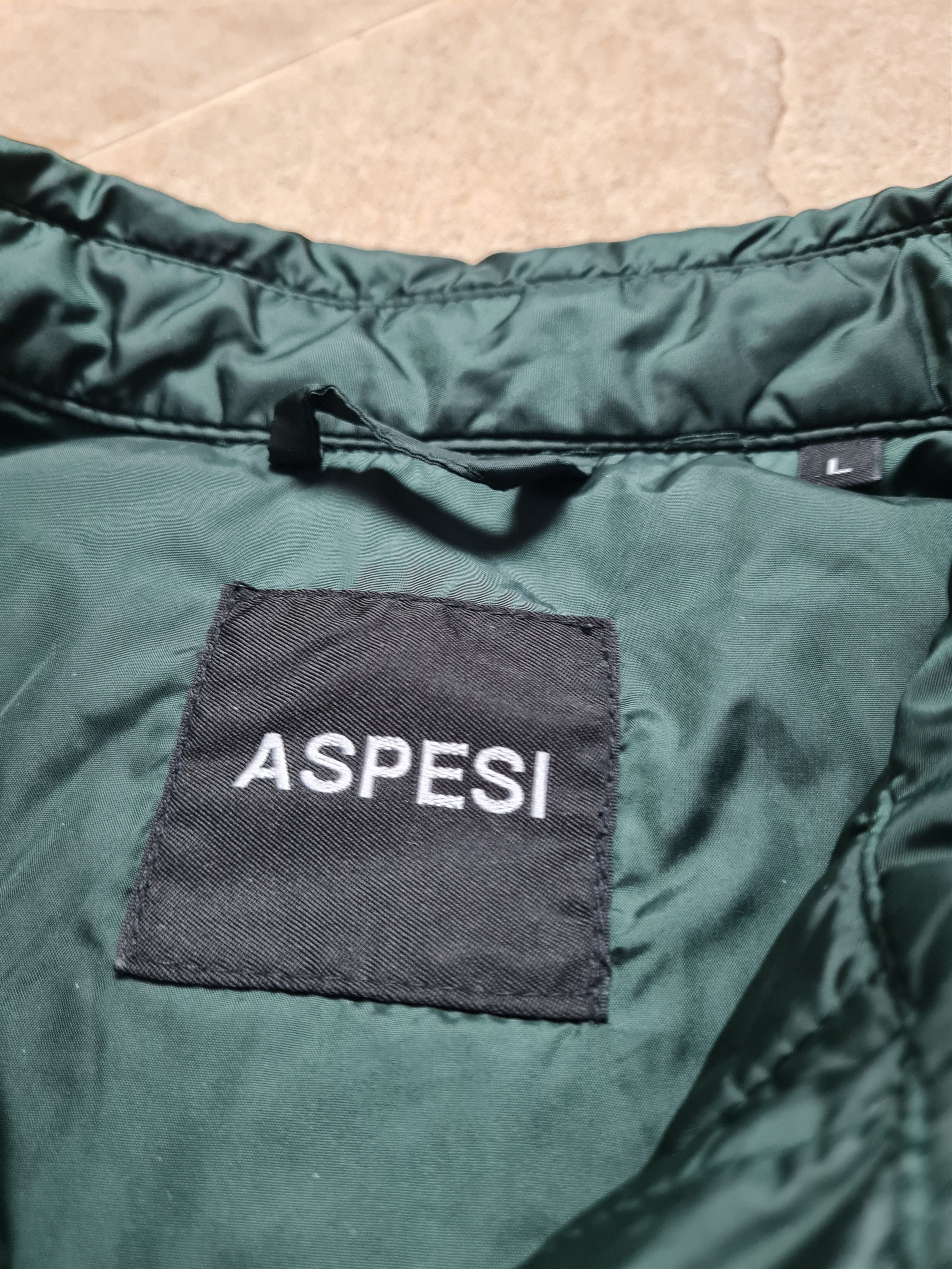 Aspesi ASPESI Women's Dark Green Nylon Jacket Full Zip Windbreaker Size L / US 10 / IT 46 - 6 Thumbnail
