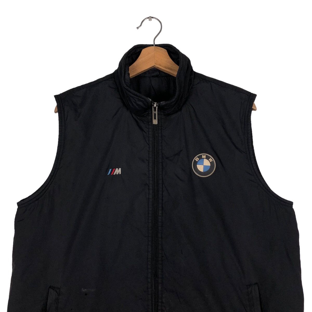 Japanese Brand 🔥Vintage Vest Puffer Down BMW Motorrad Big Logo Spell Out Size US L / EU 52-54 / 3 - 3 Thumbnail