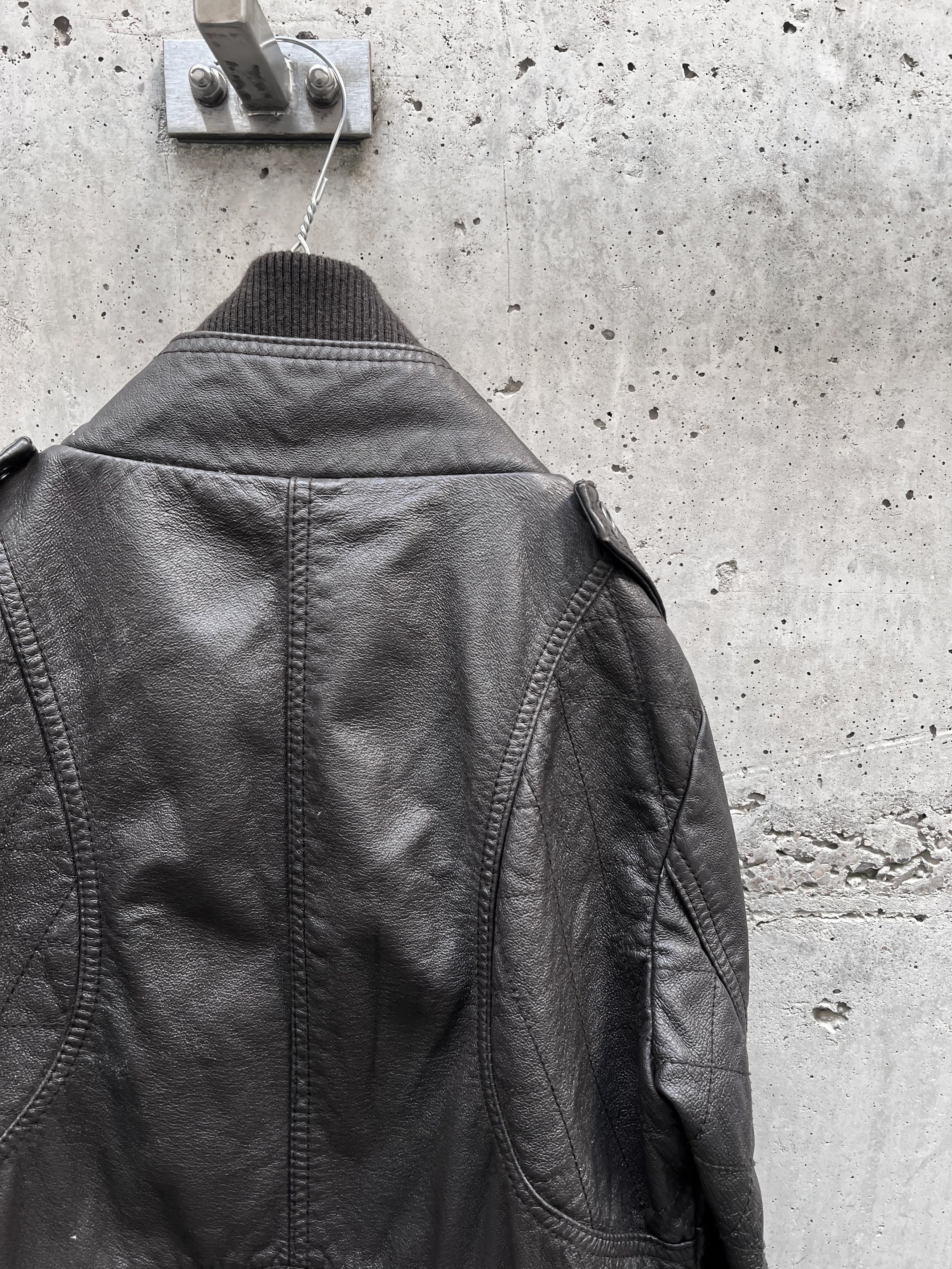 Other Dark Brown Leather Utility Jacket Size L / US 10 / IT 46 - 4 Thumbnail