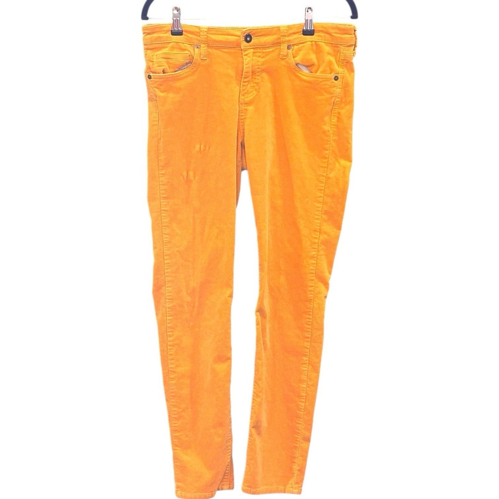 The Unbranded Brand Orange Edyson Corduroy Pants 30S Skinny Fit | Men's | Size US 30 / EU 46 - 1 Thumbnail