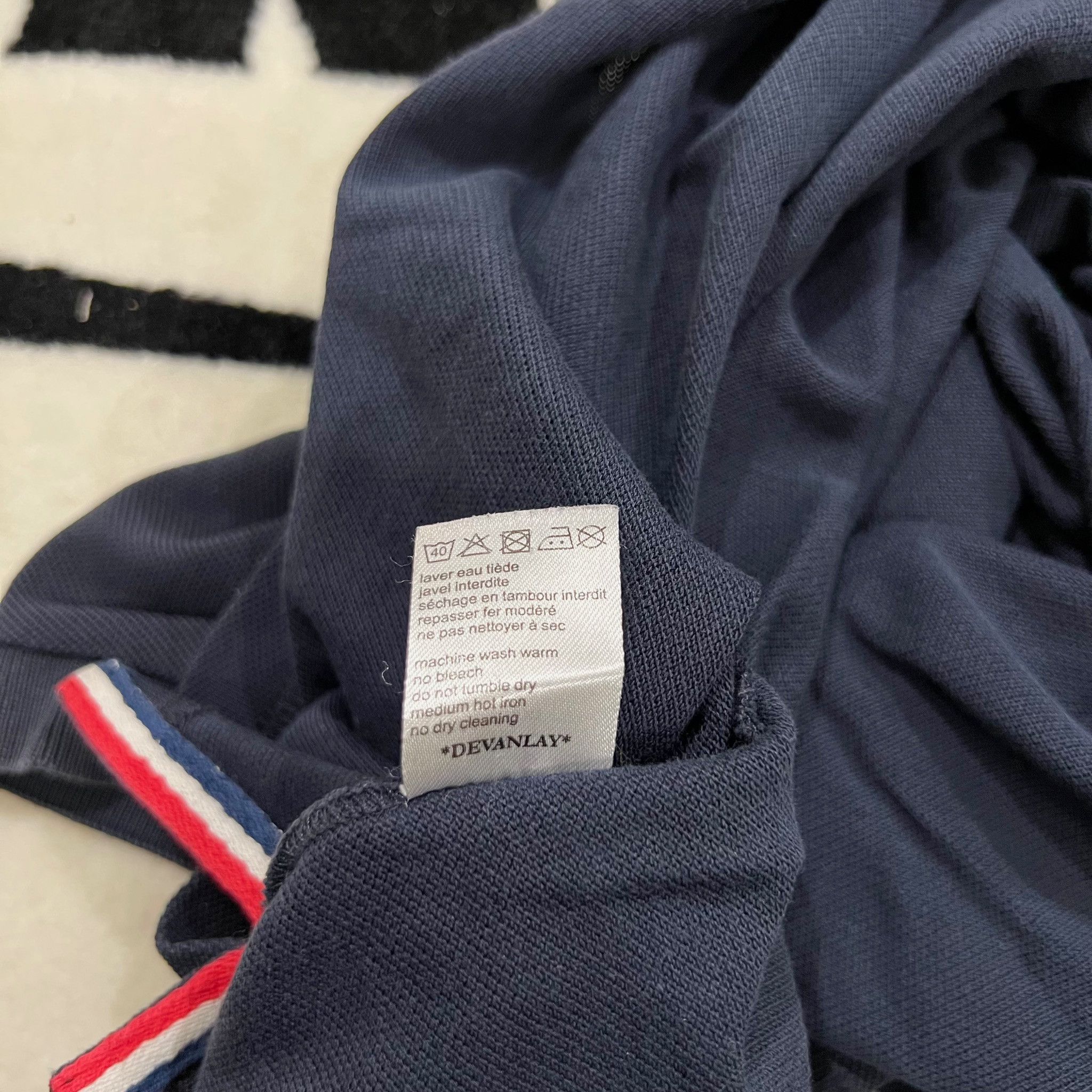 Lacoste Dark Blue France Flag Logo Colorway Polo Shirt