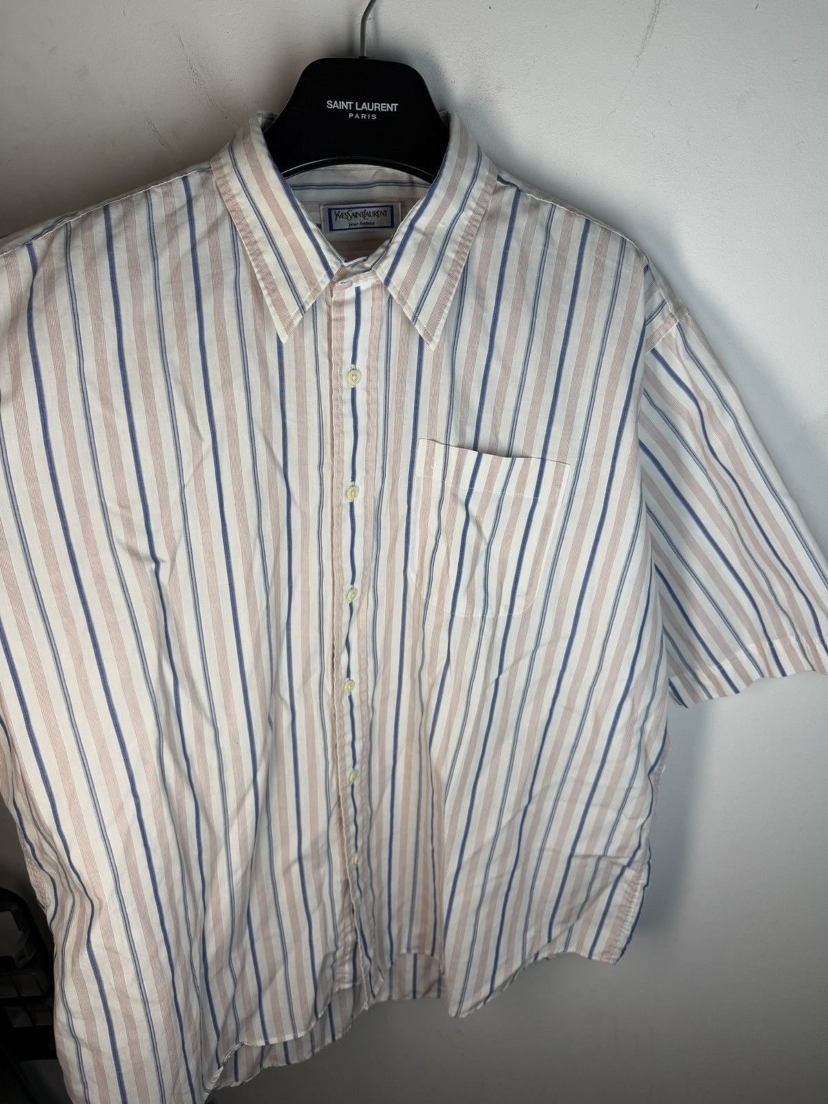 Yves Saint Laurent Super Soft YSL Shirt Summer 90s w/ Logo Size US XL / EU 56 / 4 - 15 Thumbnail