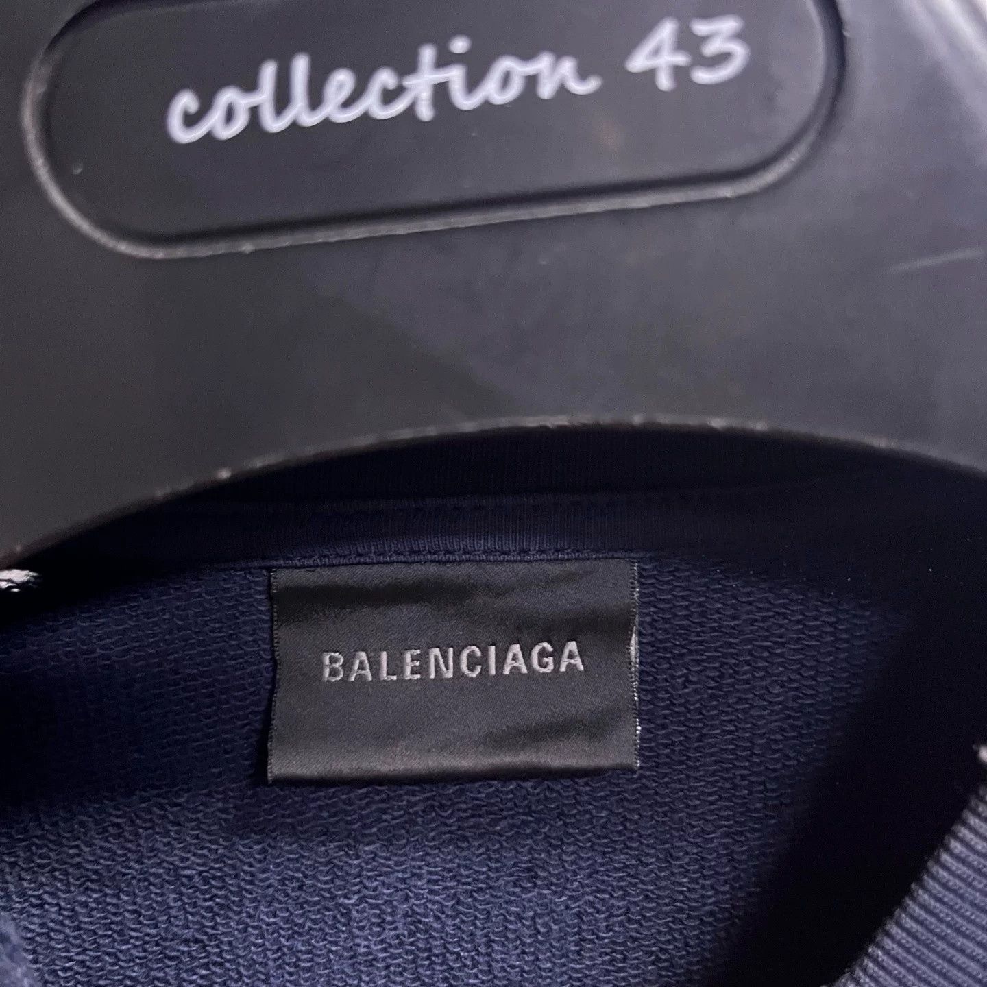 Balenciaga Balenciaga Blue Letter Print Crewneck Sweatshirt Size US S / EU 44-46 / 1 - 2 Thumbnail