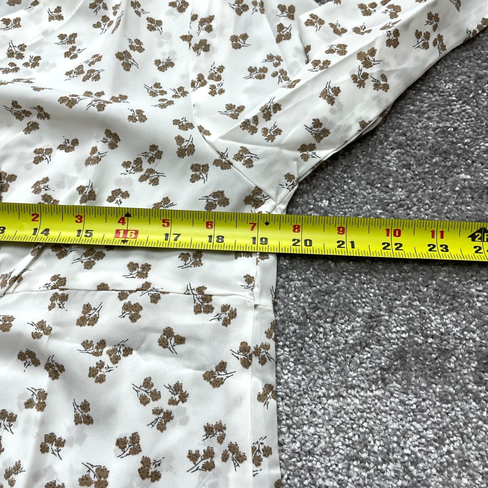 Vintage Tasamo Blouse Top Womens L White Floral Button Up Long Sleeve Shirt NWT Size L / US 10 / IT 46 - 5 Thumbnail