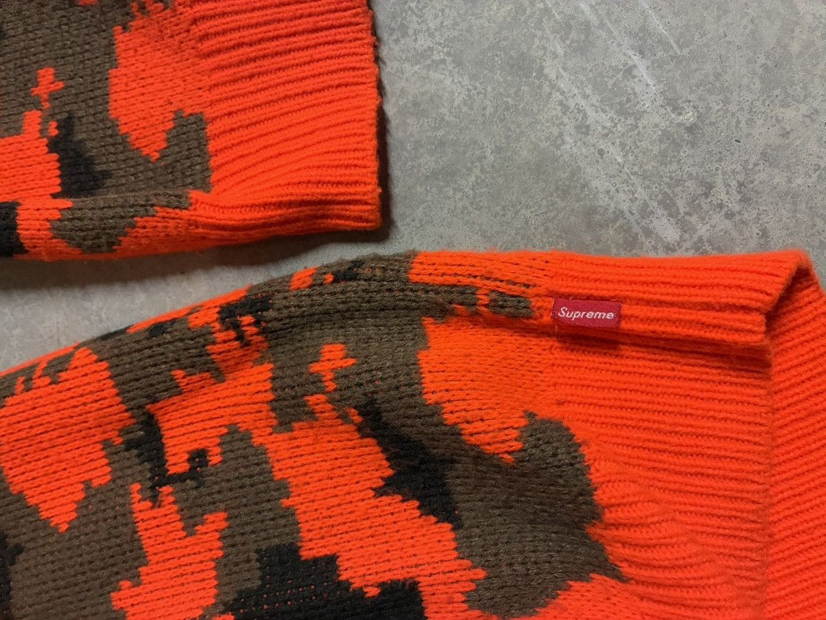Supreme Supreme FW16 Orange Camo Sweater Size US L / EU 52-54 / 3 - 4 Thumbnail