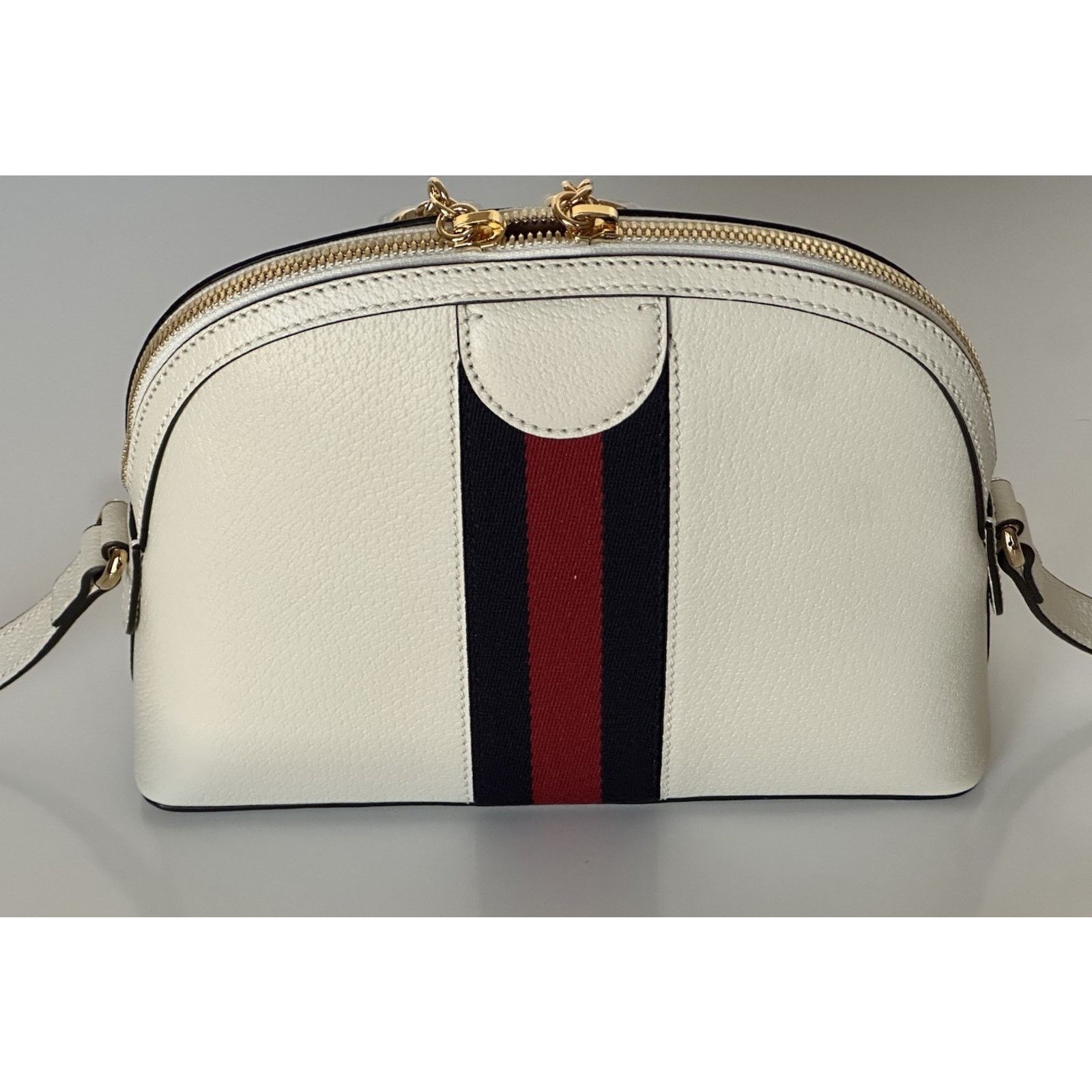 Gucci Gucci Ophidia Leather GG Web White Small Shoulder Bag 719881 Size ONE SIZE - 8 Thumbnail