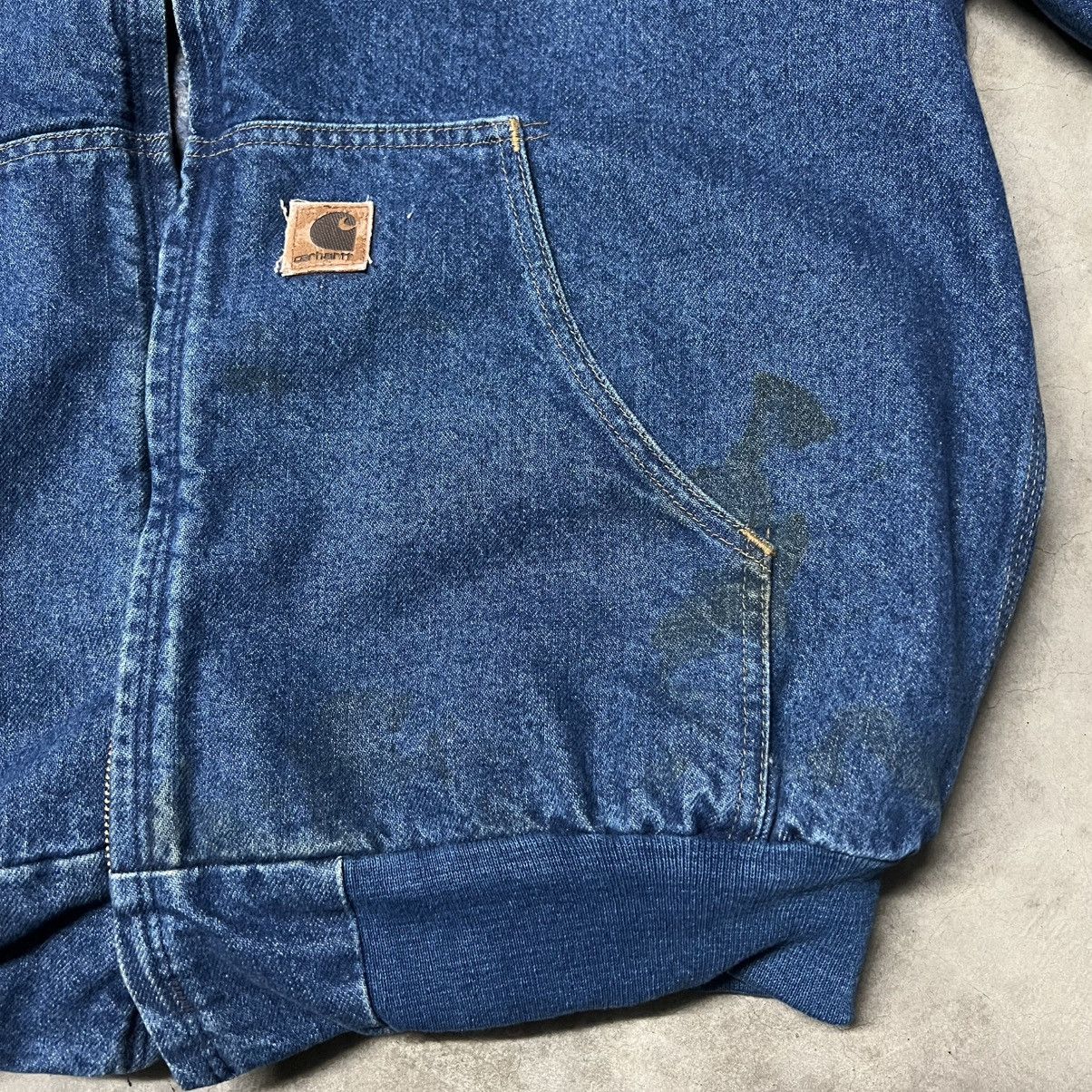 Carhartt × Carhartt Wip × Vintage Vintage Carhartt J139 Blanket-Lined Denim Hooded Jacket Size US XXL / EU 58 / 5 - 7 Thumbnail