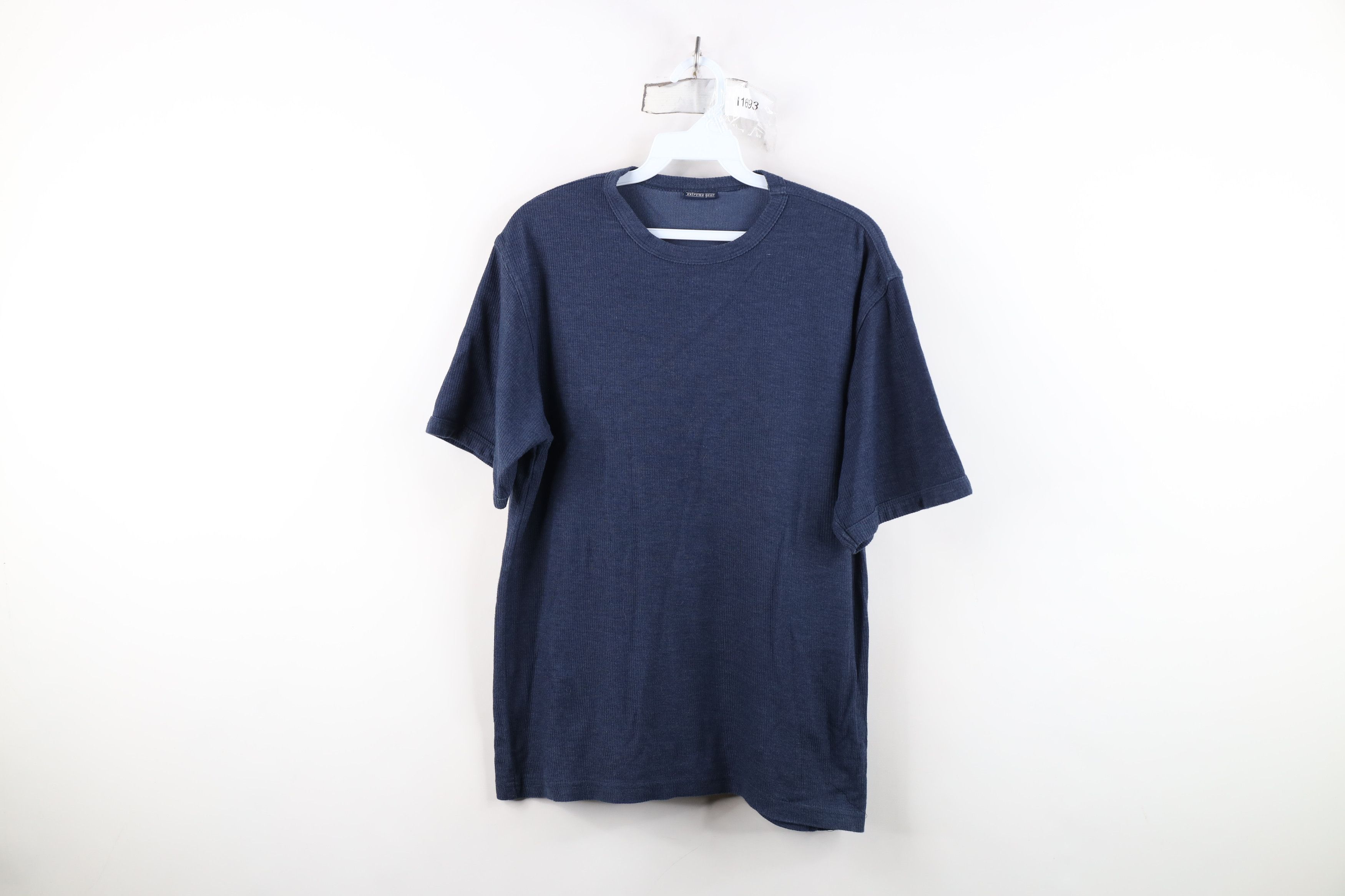 Vintage Vintage 90s Y2K Streetwear Ribbed Knit Short Sleeve T-Shirt Size US S / EU 44-46 / 1 - 1 Thumbnail