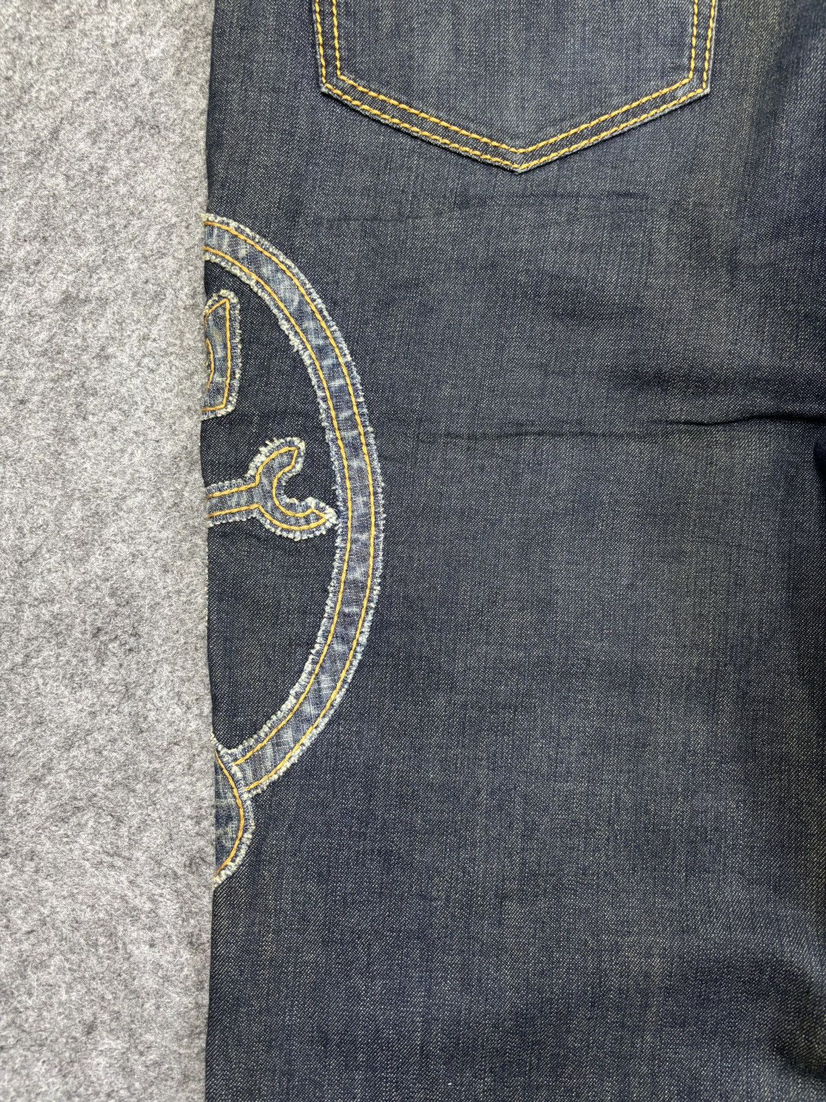 Jean Charles De Castelbajac Archival CASTELBAJAC Mammoth Patch Logo Stretchy Denim F889 Size US 34 / EU 50 - 10 Thumbnail