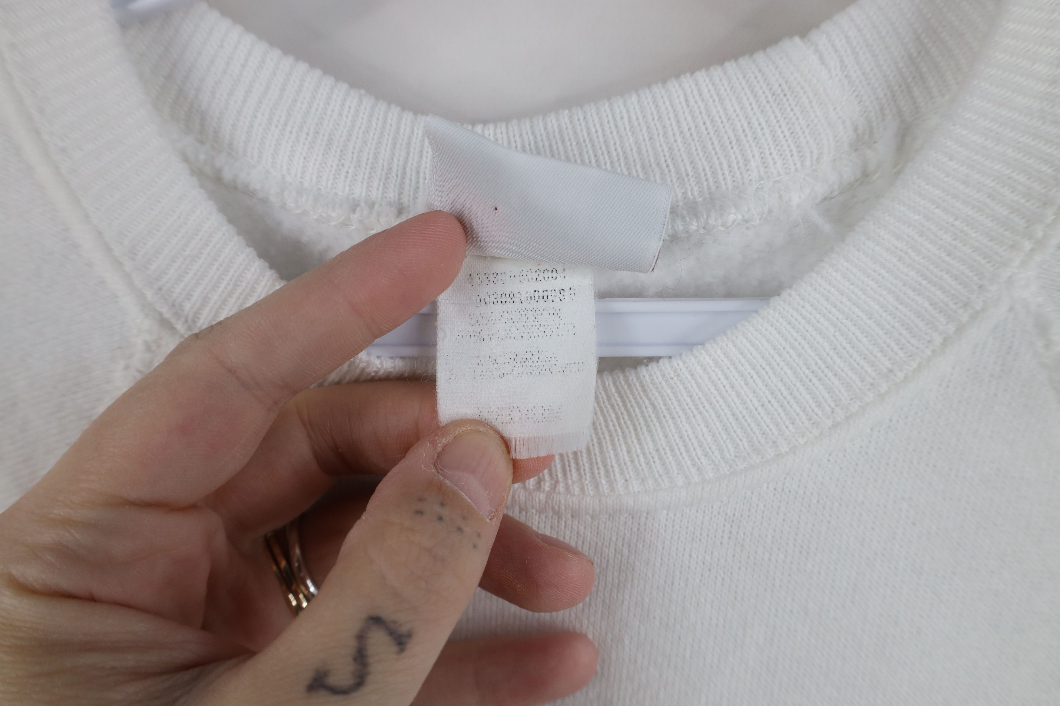 Vintage Vintage 90s Streetwear Blank Crewneck Sweatshirt White USA Size M / US 6-8 / IT 42-44 - 5 Thumbnail