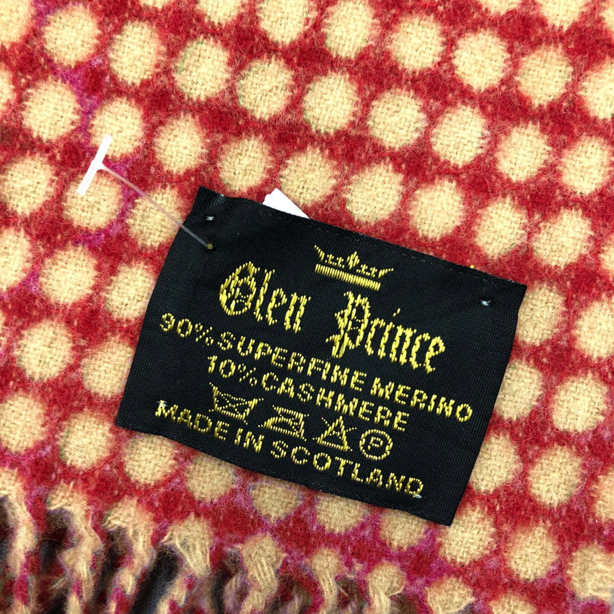 Japanese Brand Vintage Glen Prince Scarf Muffler Wool Dot Winter Scarves Size ONE SIZE - 4 Thumbnail