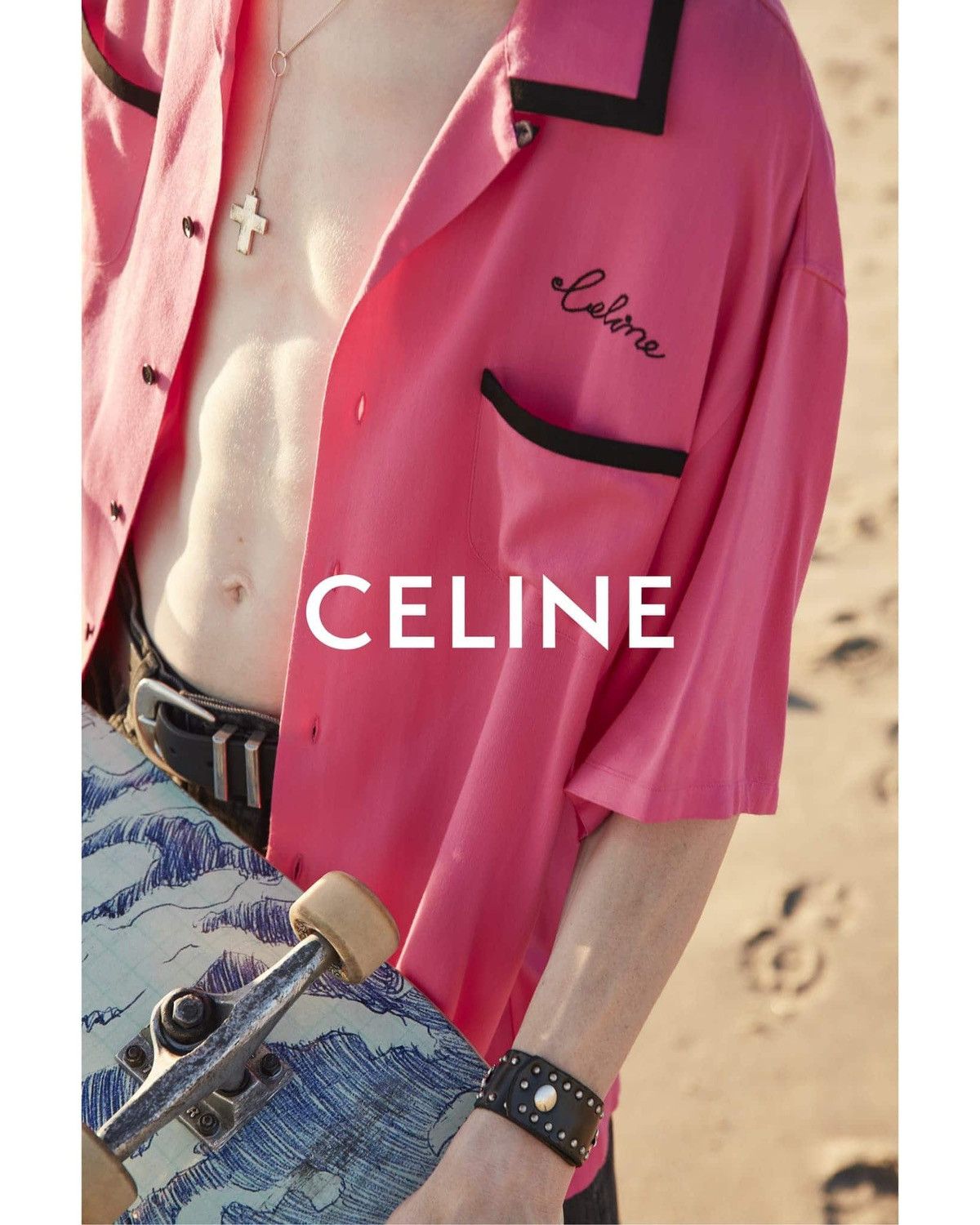 Celine CELINE BY HEDI SLIMANE 23SS Campaign Logo Bowling Shirt Size US S / EU 44-46 / 1 - 7 Thumbnail