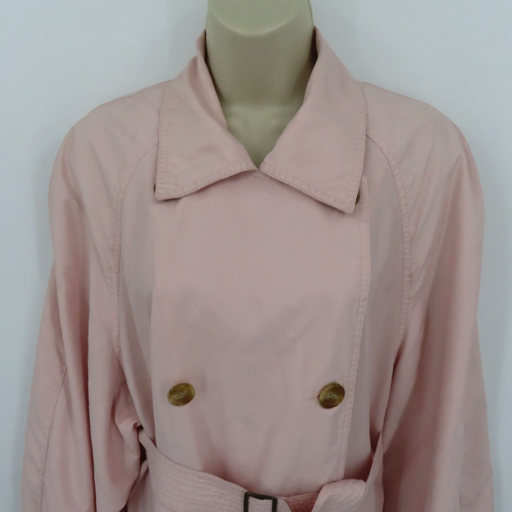 Pinko CW Clifford & Willis Women Coat Trench Pink Collared Button Front Small S Jacket Size S / US 4 / IT 40 - 3 Thumbnail