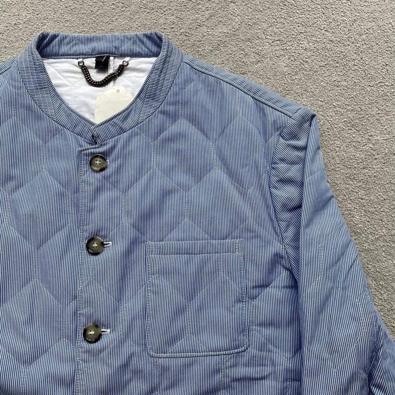 Burberry Burberry Prorsum Pinstriped Blue Quilted Jacket Size US L / EU 52-54 / 3 - 2 Thumbnail
