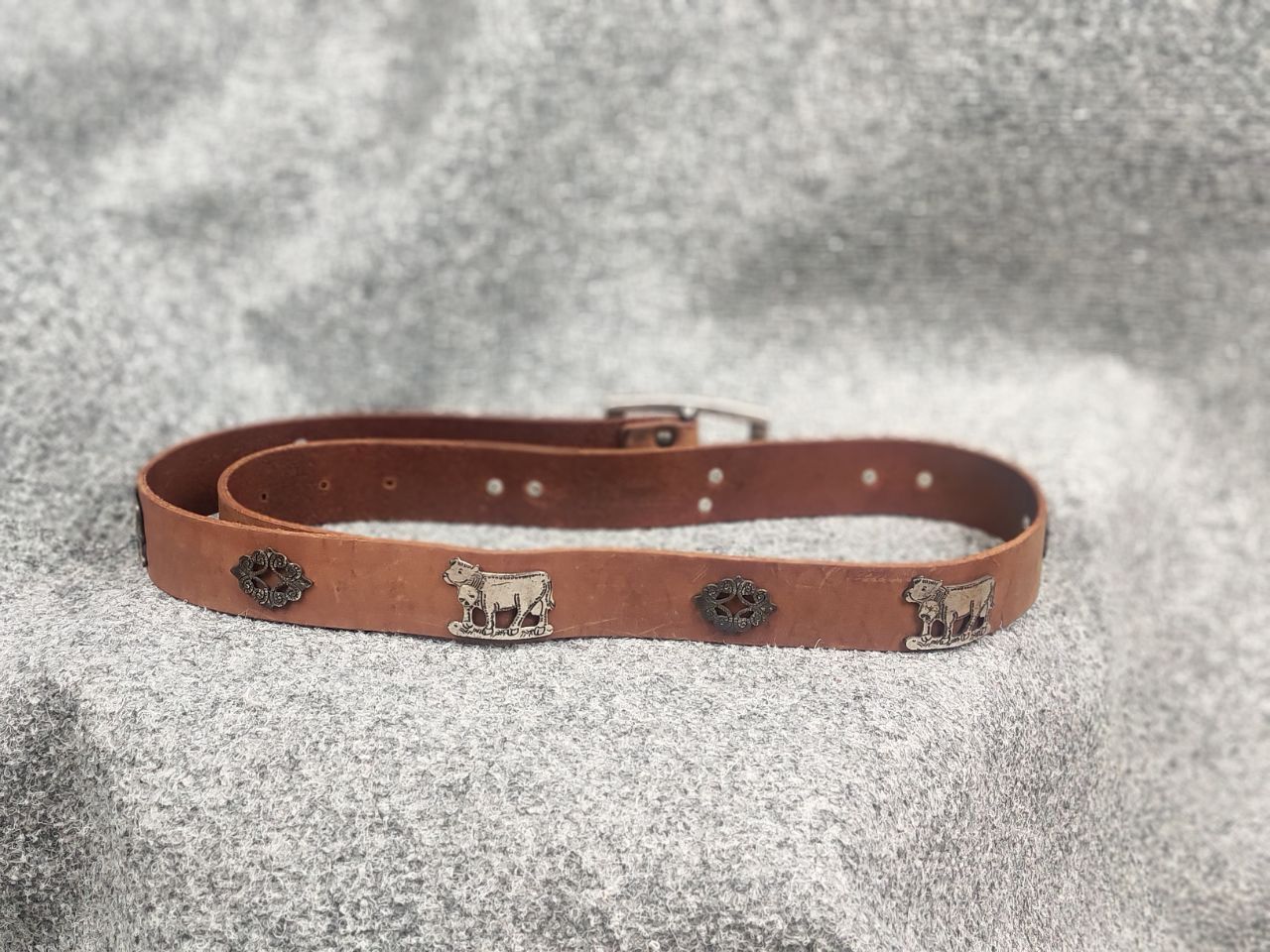 Etro Vintage 90's Etro Leather Metal iconic cows belt Old Money Size ONE SIZE - 6 Thumbnail