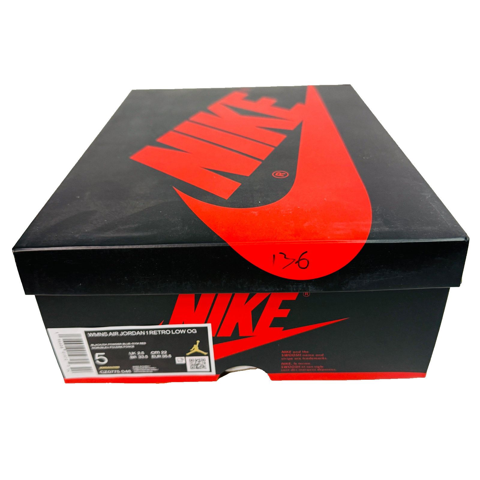 Nike Nike Air Jordan 1 Low OG WMNS UNC Chicago Black Powder Blue Size US 5 / IT 35 - 5 Thumbnail