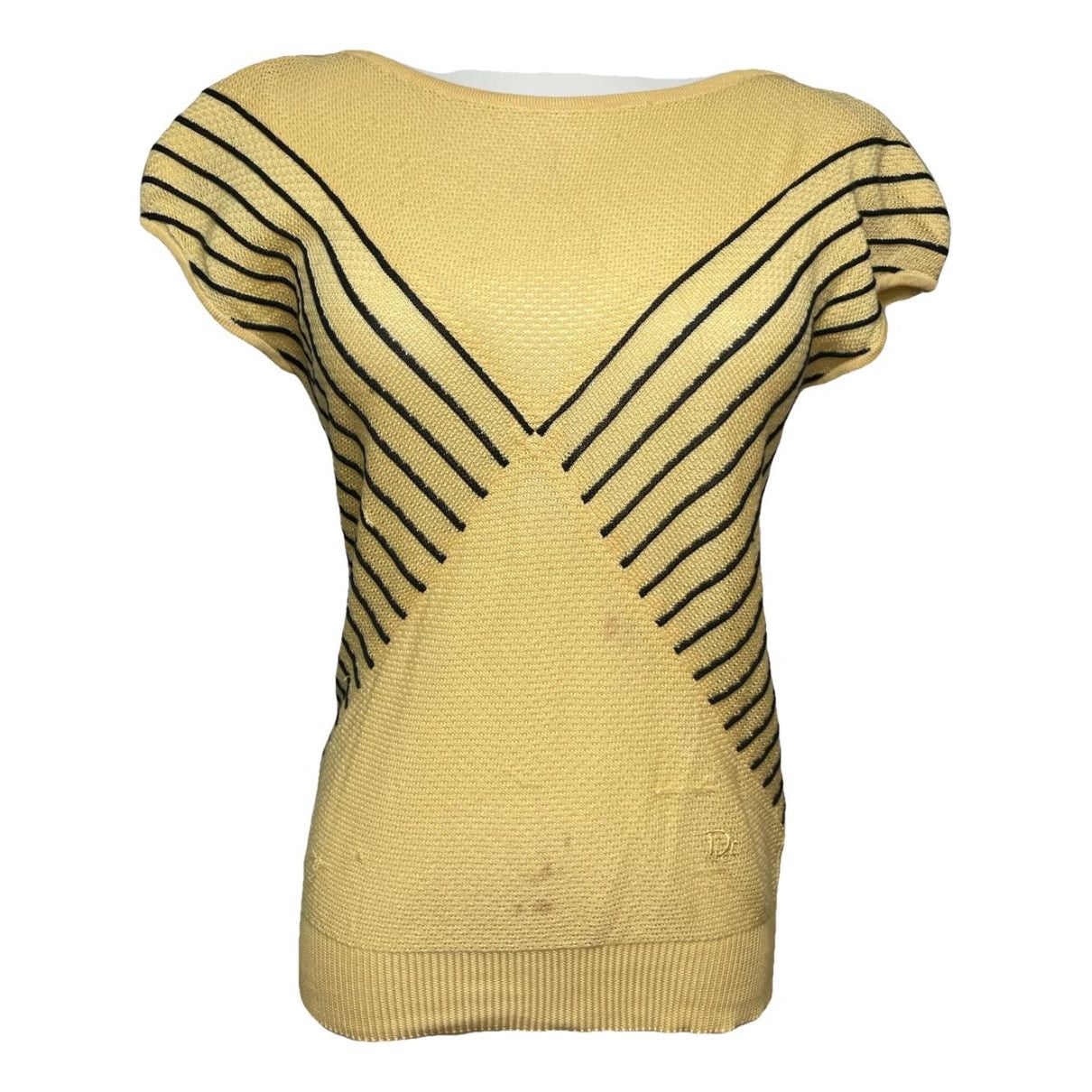 Dior J'A Yellow Viscose Top Size M / US 6-8 / IT 42-44 - 1 Thumbnail