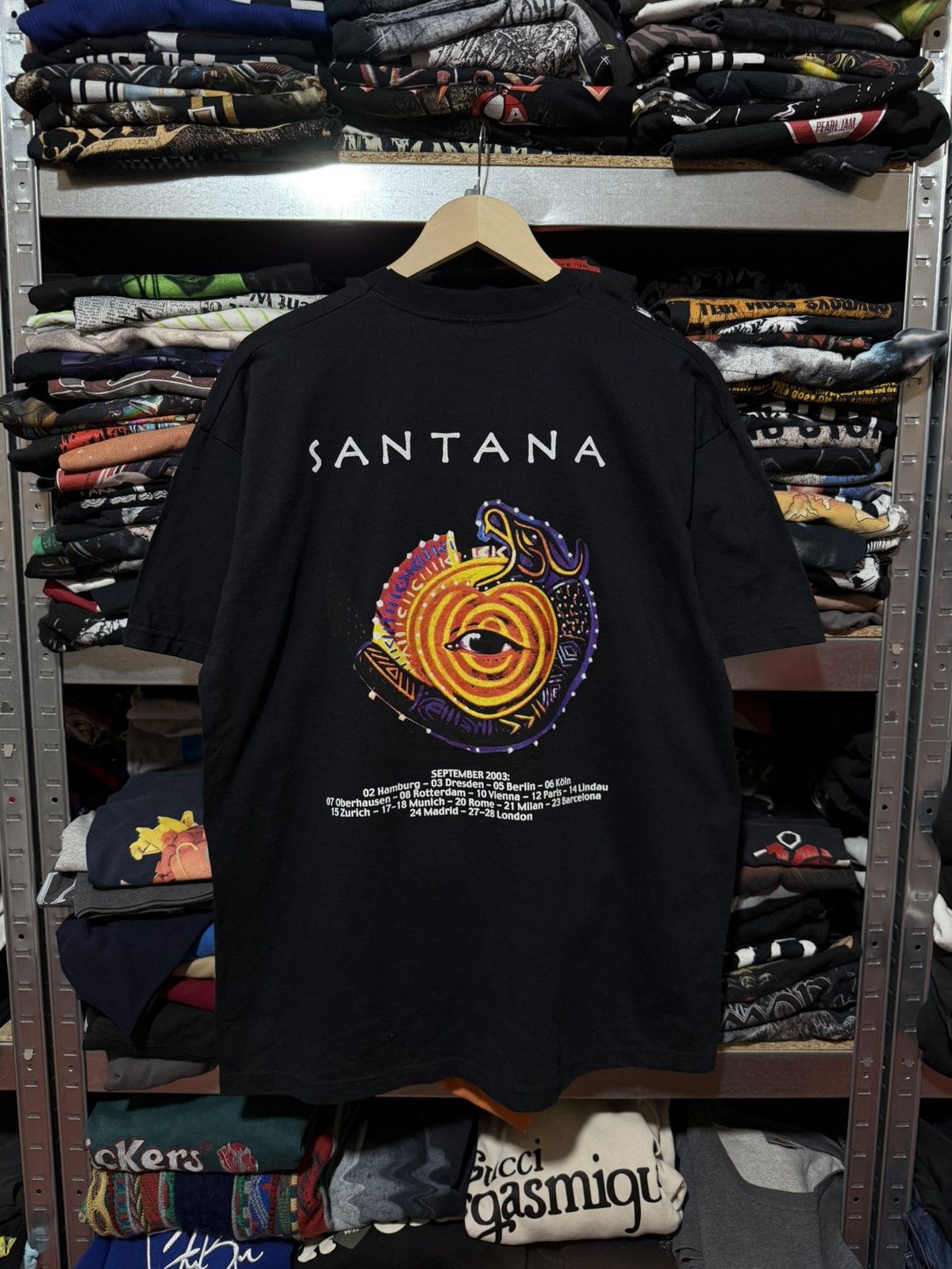 Band Tees Vintage Santana Rock Band Tour 2003 Retro T-Shirt Y2K Hype Size US XL / EU 56 / 4 - 2 Thumbnail