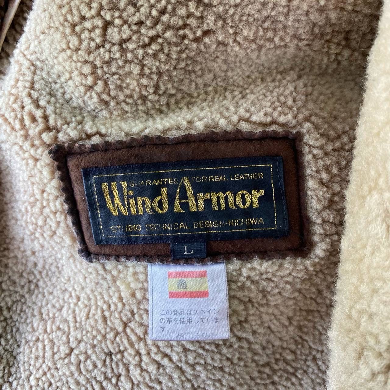 Vintage Vtg Wind Amor Sheepskin Leather Jacket Size US L / EU 52-54 / 3 - 6 Thumbnail