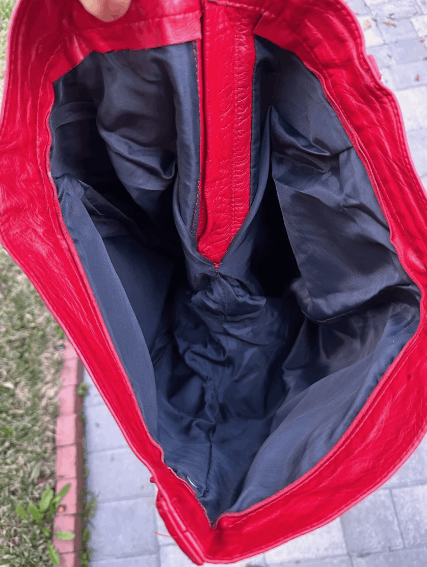 Vintage La Rocka Johnsons Red Leather Pants Trousers Vintage 80's Size US 30 / EU 46 - 7 Thumbnail
