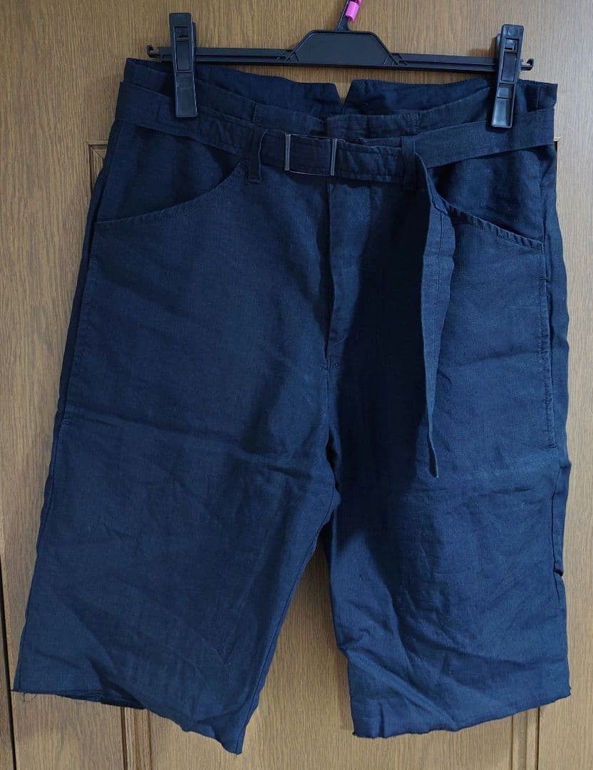 The Viridi-anne 100% Linen Half Pants Cropped Belted Size US 30 / EU 46 - 1 Thumbnail