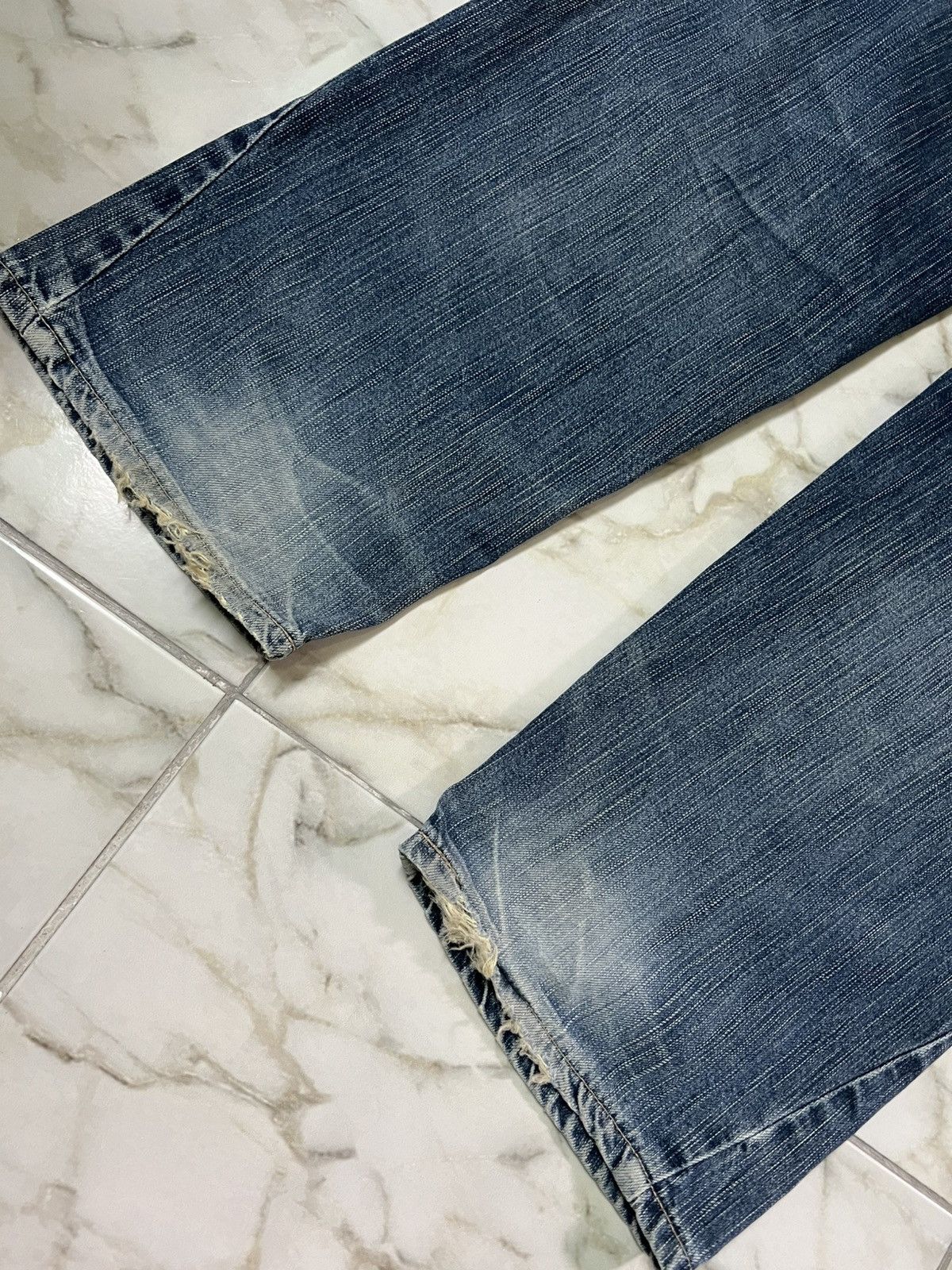 14th Addiction × Edwin × If Six Was Nine 💥Baggy💥Vintage Edwin E-Function Washed Distress Jean Size US 34 / EU 50 - 12 Thumbnail