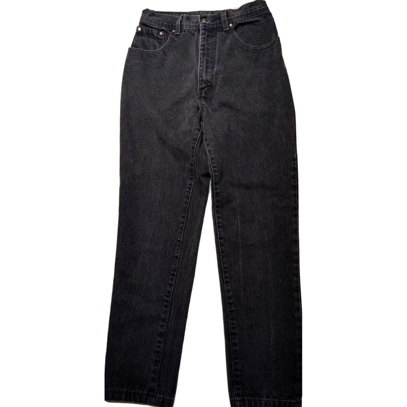 Parasuco PARASUCO Women Jeans 26x27 Black Tapered Ankle 5-Pocket Denim High Rise Regular Fit 100% Cotton Adults Womens Size 26" / US 2 / IT 38 - 2 Thumbnail