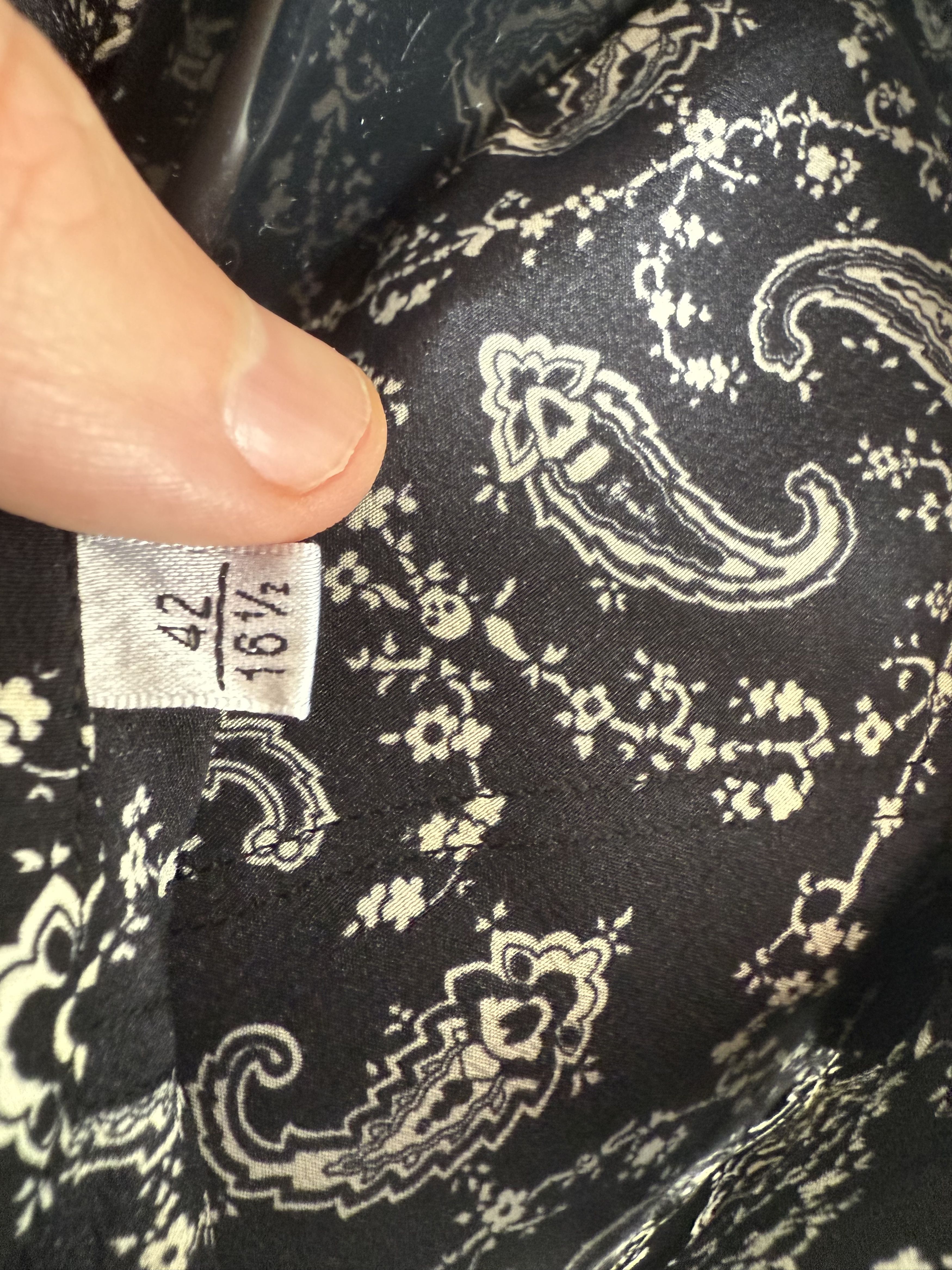 Saint Laurent Paris SS14 Saint Laurent Paisley Silk Shirt Size US XL / EU 56 / 4 - 10 Thumbnail