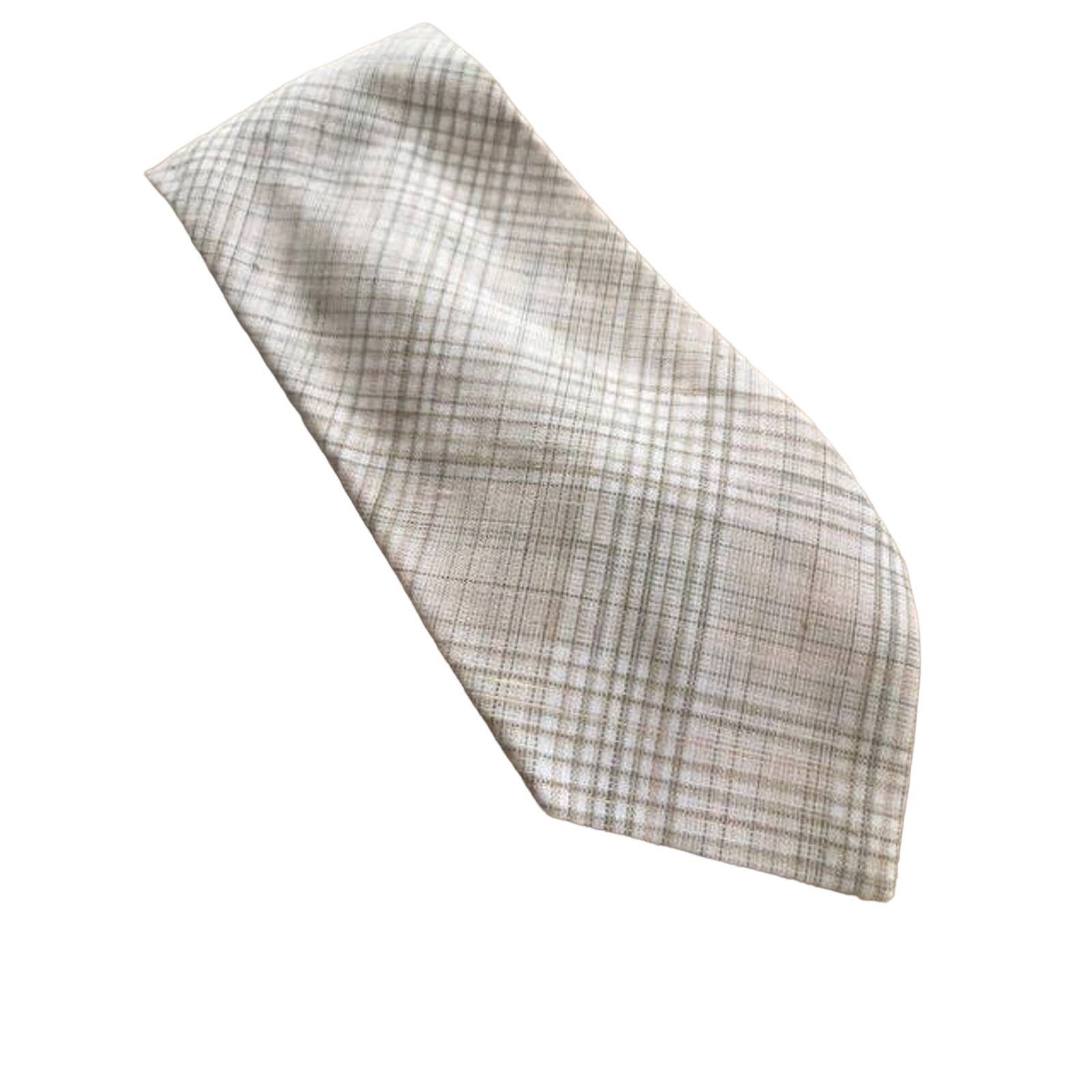 Macys Vintage Wide Del Soldato Macys Mens Store Gold Cream Tie Size ONE SIZE - 1 Thumbnail