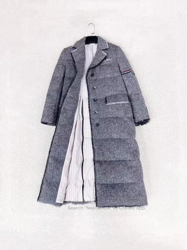 Thom Browne Thom Browne Dark Grey Long Down Jacket Size XS / US 0-2 / IT 36-38 - 4 Thumbnail