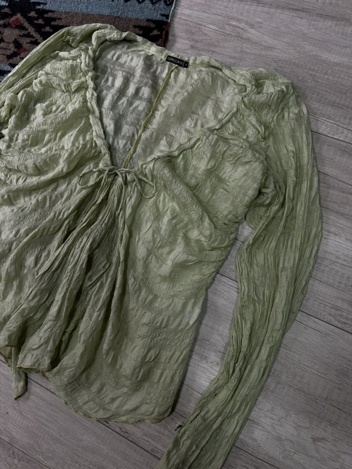 Other Vintage Grizas 100% Silk Blouse Shirt Size L / US 10 / IT 46 - 4 Thumbnail