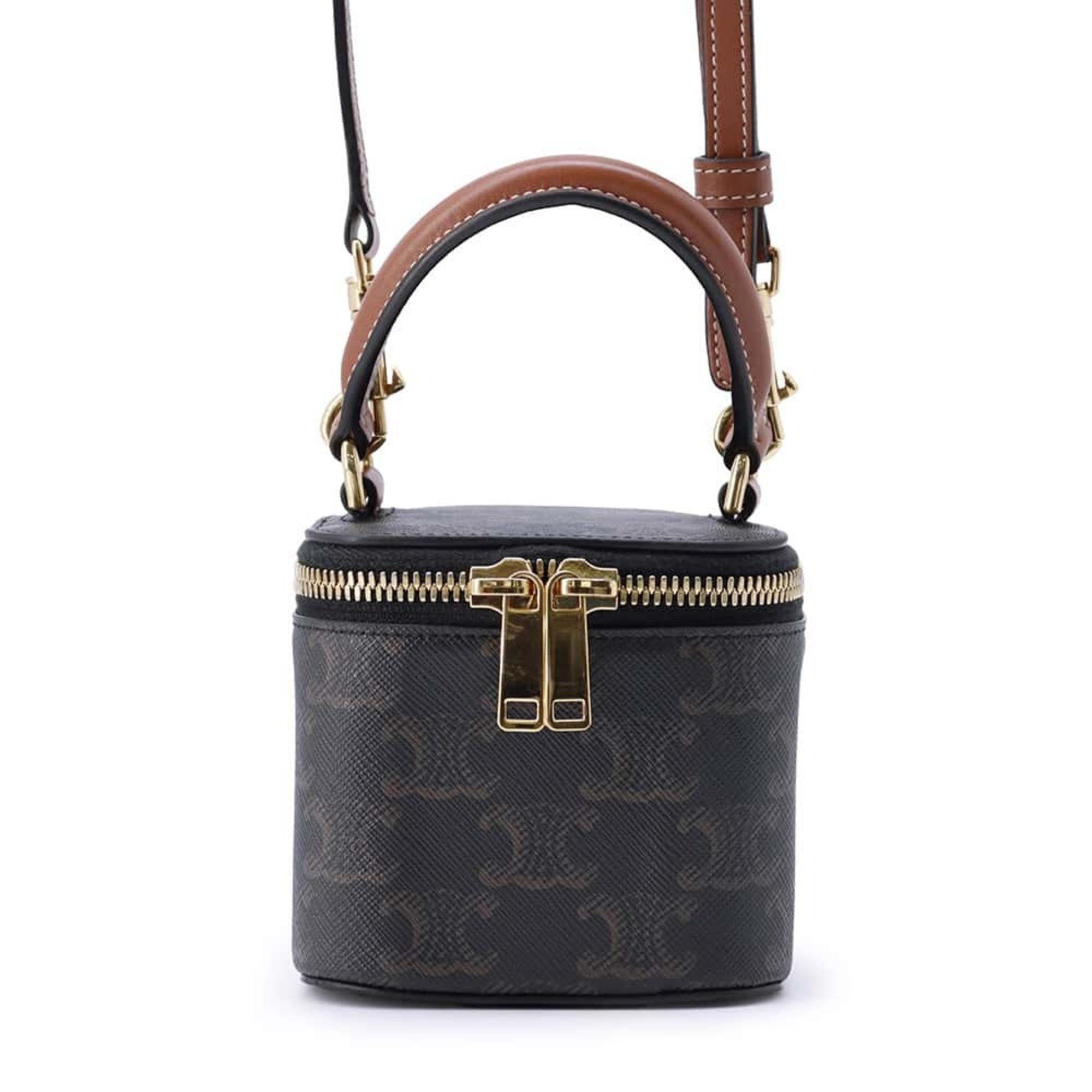 Celine Celine Handbag Triomphe Vanity 10J762CZ1.04LU CELINE 2way 