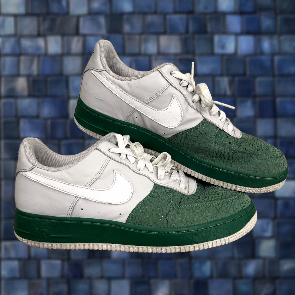 Nike VINTAGE Nike Air Force 1 Mens 9.5 Low Green White Gray 317295-013 Sneaker Mens Size US 9 / EU 42 - 1 Thumbnail