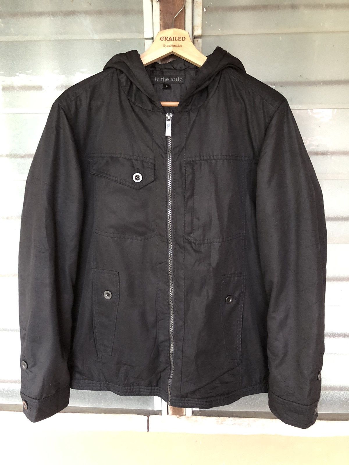 If Six Was Nine Vintage In The Attic Tactical Punk Light Hoodie Jacket Size US L / EU 52-54 / 3 - 2 Thumbnail