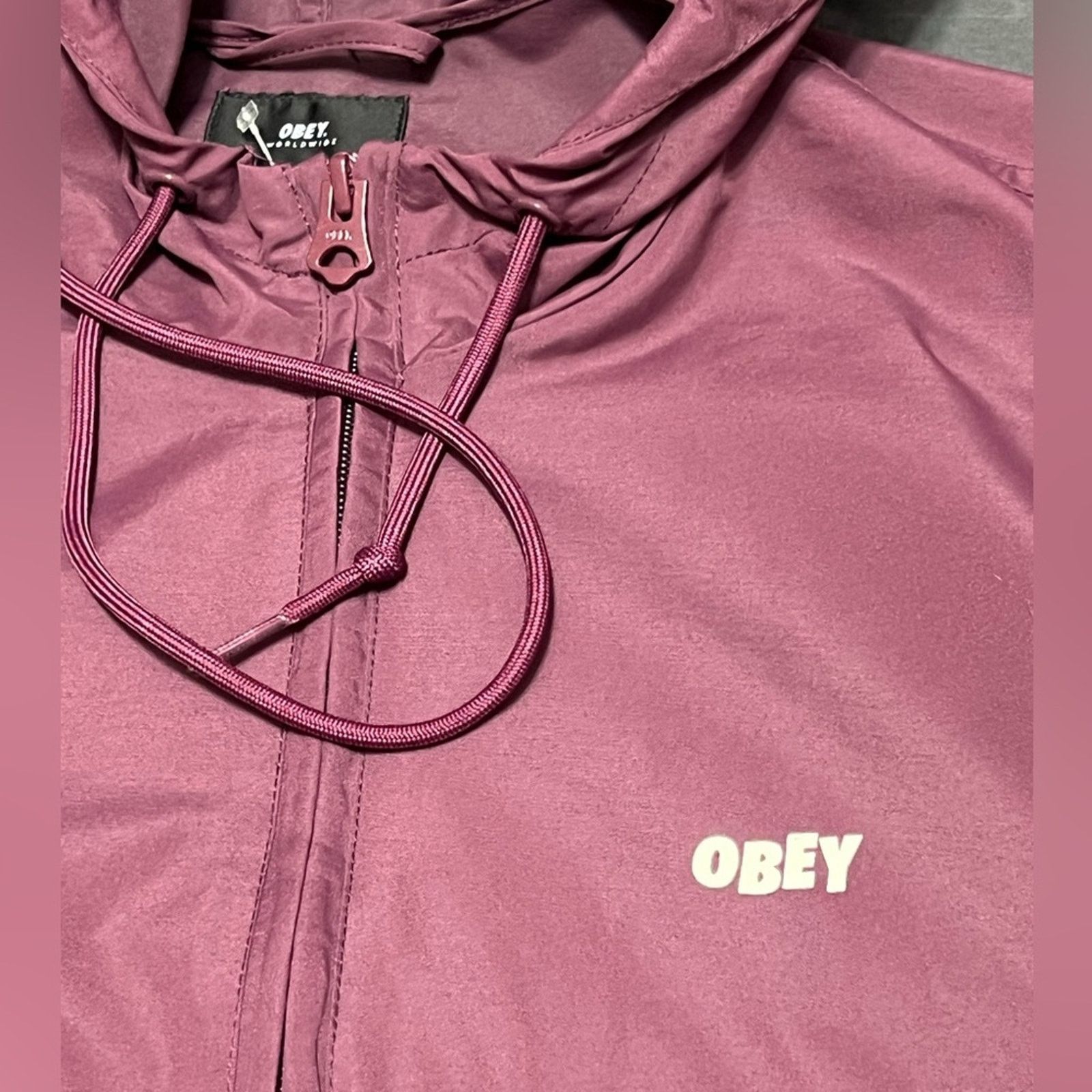 Obey Obey Anorak Windbreaker Jacket Caption II Maroon SMALL NWOT Size US S / EU 44-46 / 1 - 4 Thumbnail