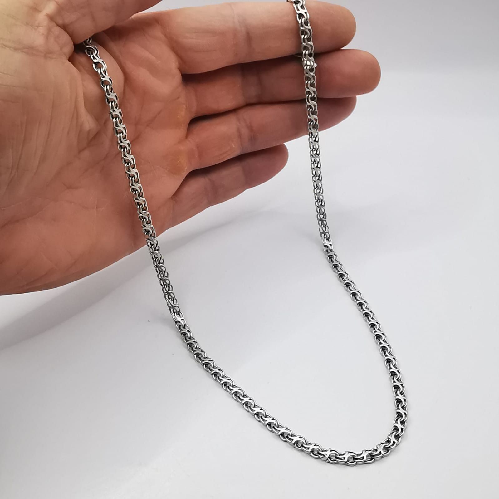 Sterling Silver Vintage Beautiful Jewelry Chain,925 Sterling Silver 18,46g Size ONE SIZE - 4 Thumbnail