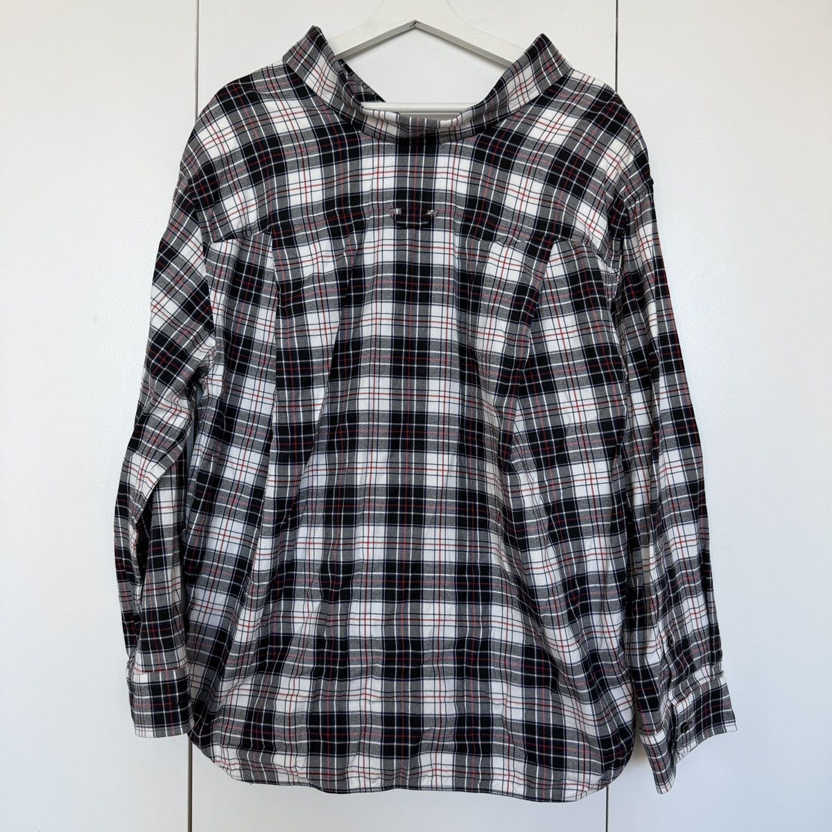 Balenciaga Balenciaga Swing Collar Plaid Shirt, Size 36, Unisex Size US M / EU 48-50 / 2 - 2 Thumbnail