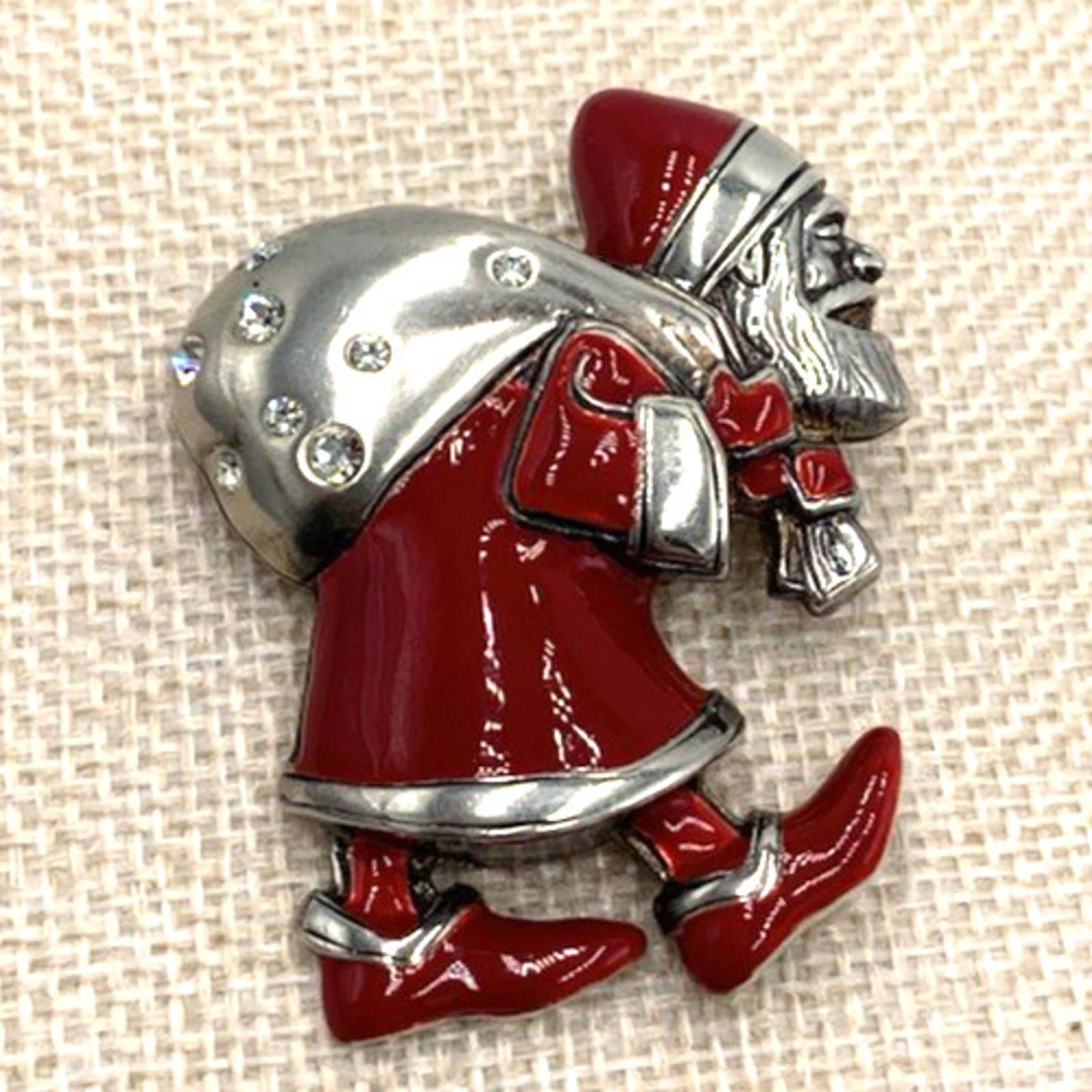 Other Vintage MMA Sterling Silver Santa Claus Brooch Pendant Size ONE SIZE - 1 Thumbnail