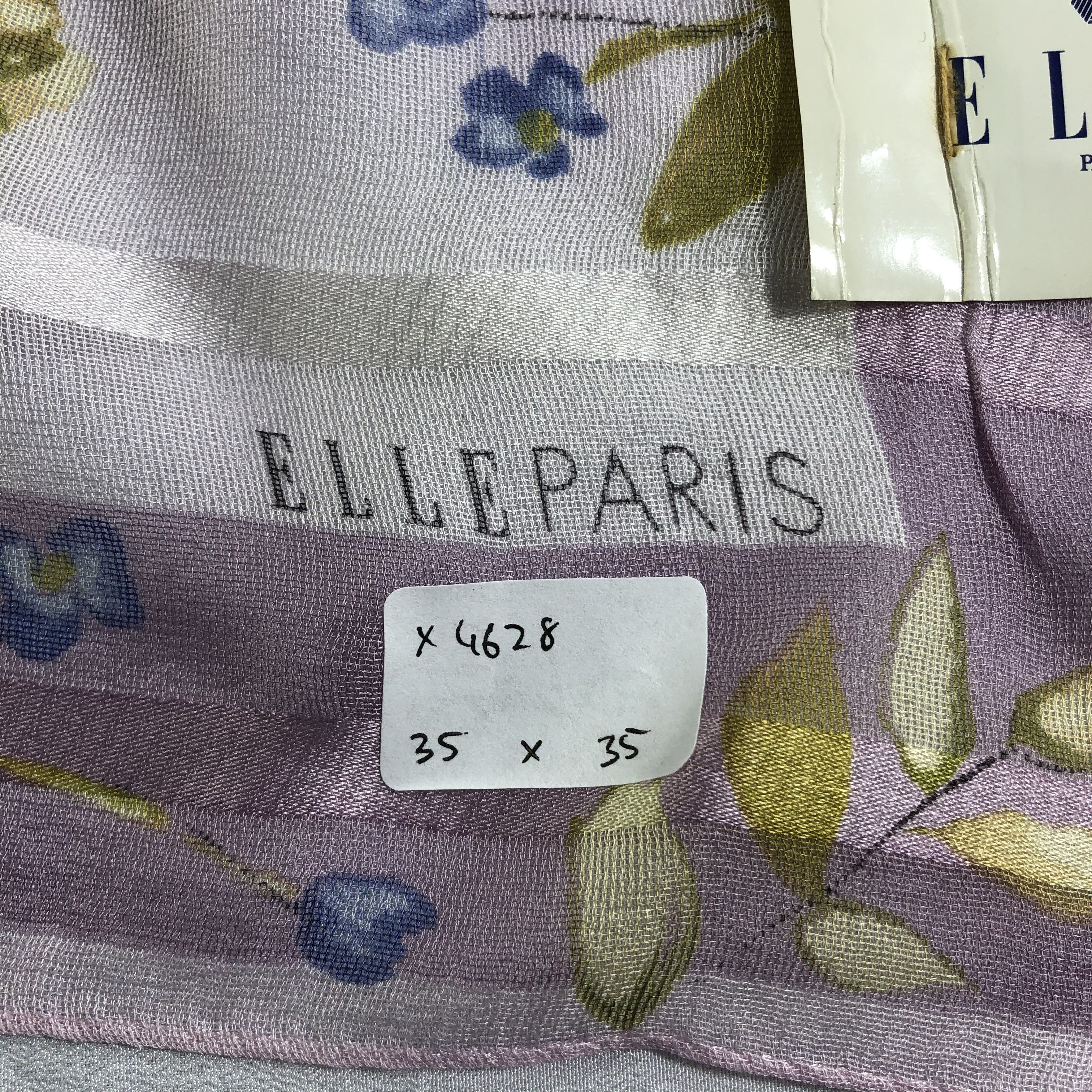 Vintage Vintage Elle Paris Silk Scarf Size ONE SIZE - 7 Thumbnail