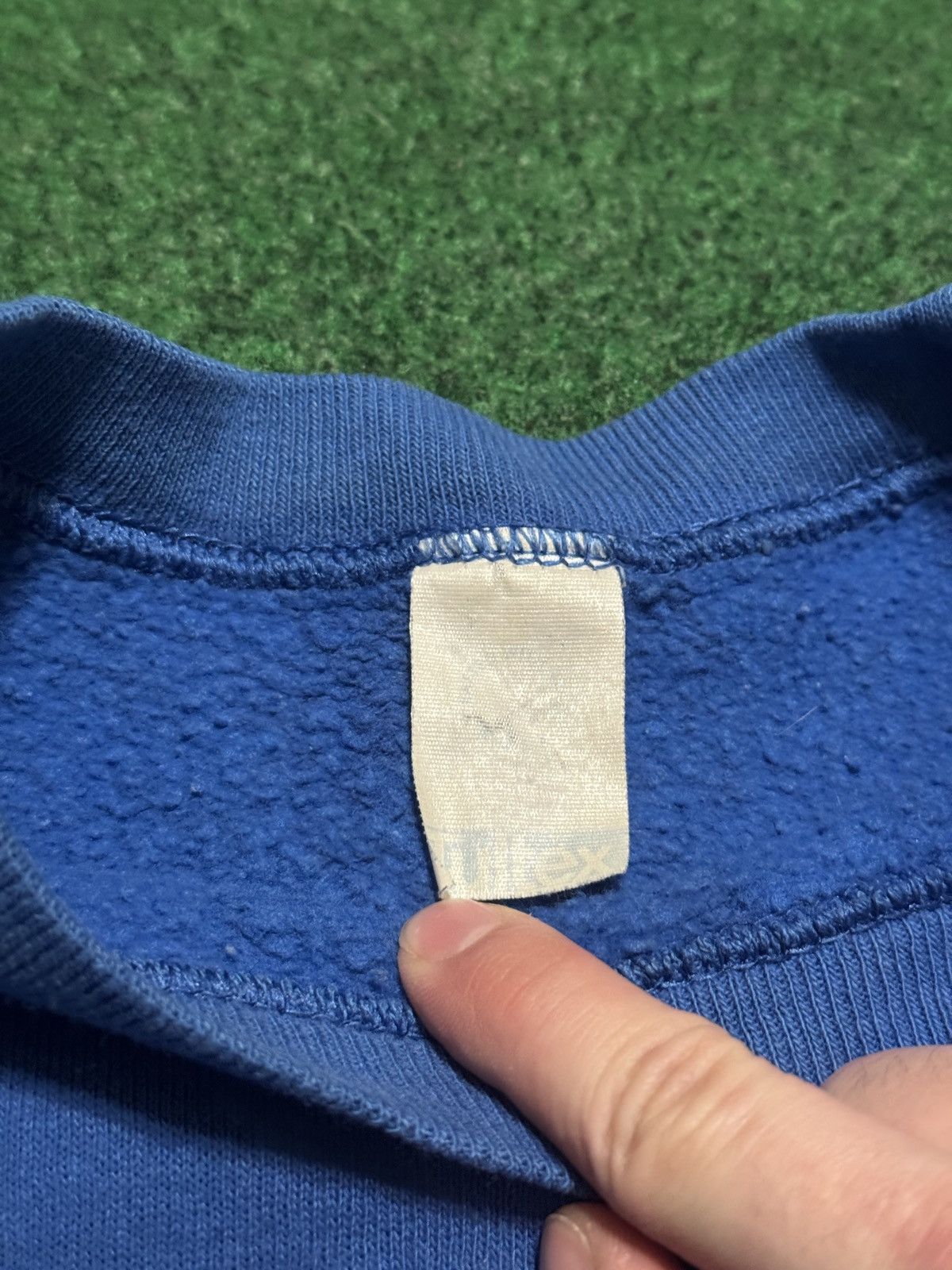 Tultex Vintage Raglan Blue Sm Crewneck 80s Blank 21.5x24 Sweatshirt Size US S / EU 44-46 / 1 - 2 Thumbnail