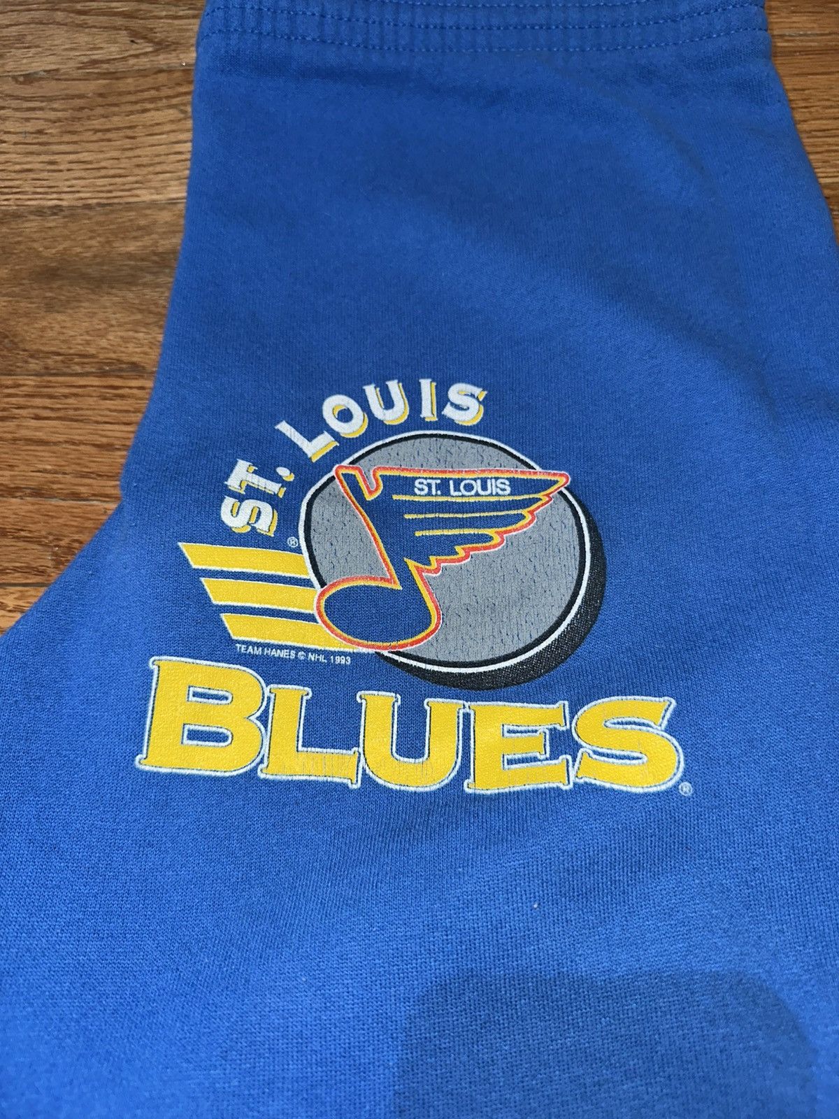 Hanes Vintage 1993 St. Louis Blues Sweatpants Size US 32 / EU 48 - 2 Thumbnail