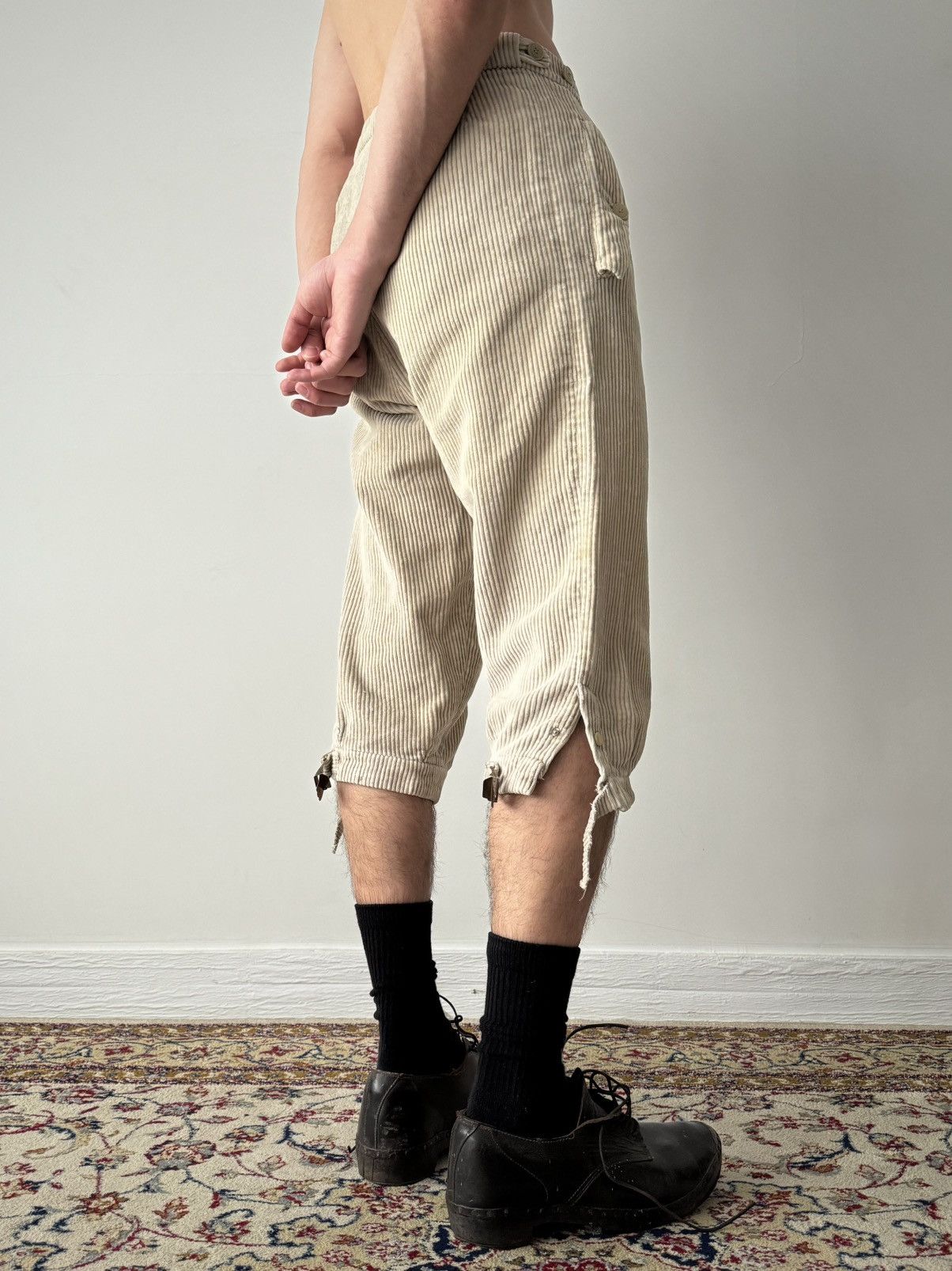 Vintage 1950s Vintage German Hunting Plus Fours Corduroy Trousers Size US 29 - 3 Thumbnail