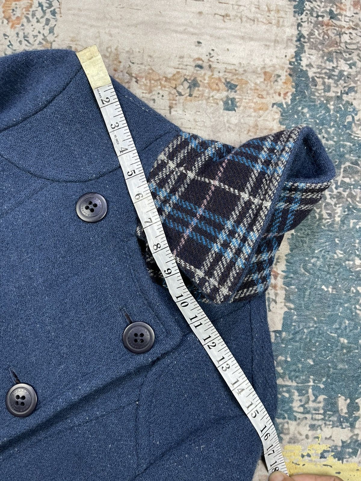 Burberry Burberry Blue Label Checked Double Breasted Peacoat Size XS / US 0-2 / IT 36-38 - 11 Thumbnail
