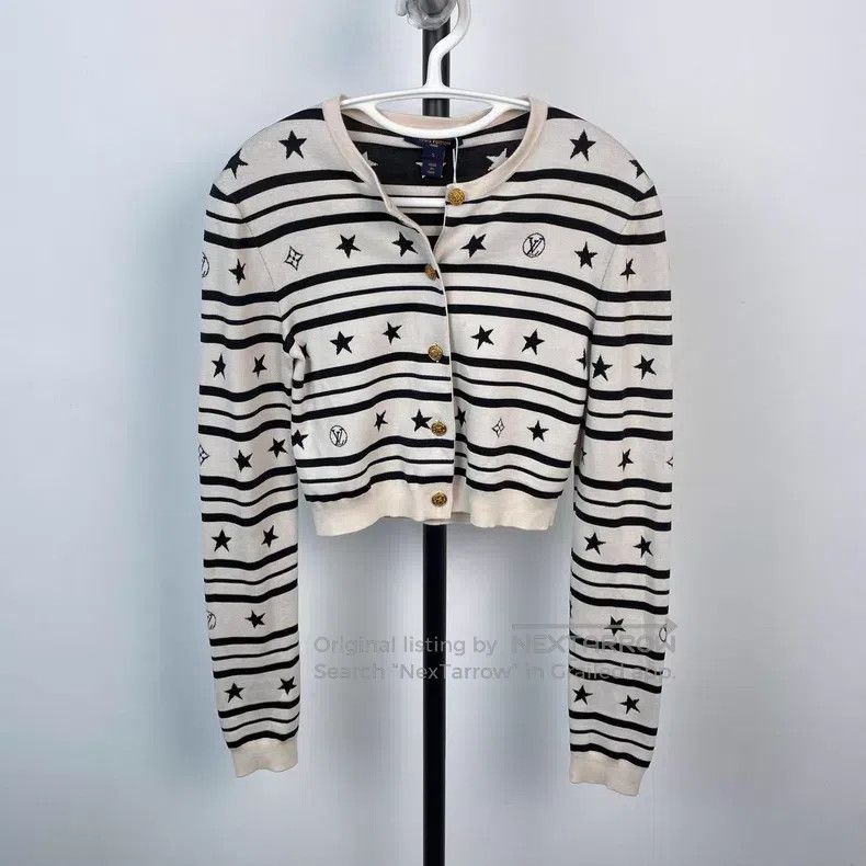 Louis Vuitton Louis Vuitton Star striped knit cardigan sweater Size S / US 4 / IT 40 - 1 Thumbnail