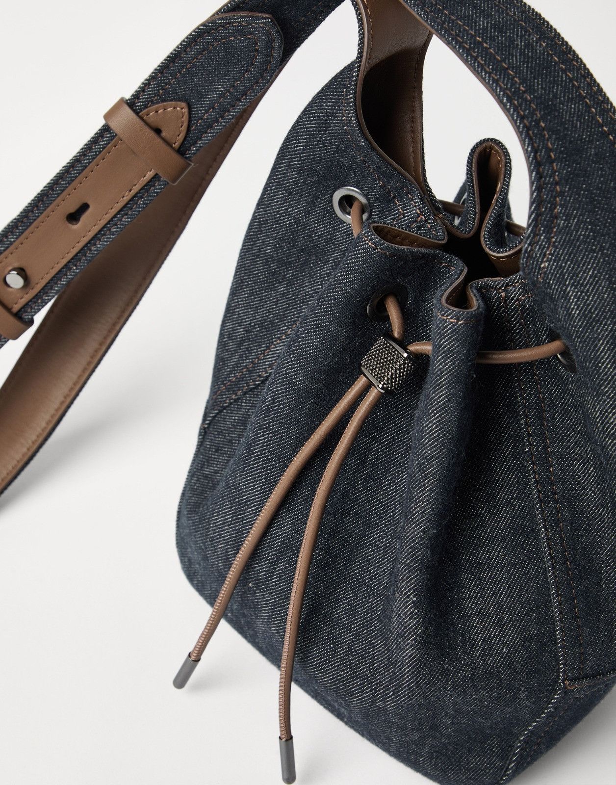 Brunello Cucinelli o1la1rc1a0326 Size: OS / Shoulder Strap Bag in Blue Size ONE SIZE - 3 Thumbnail