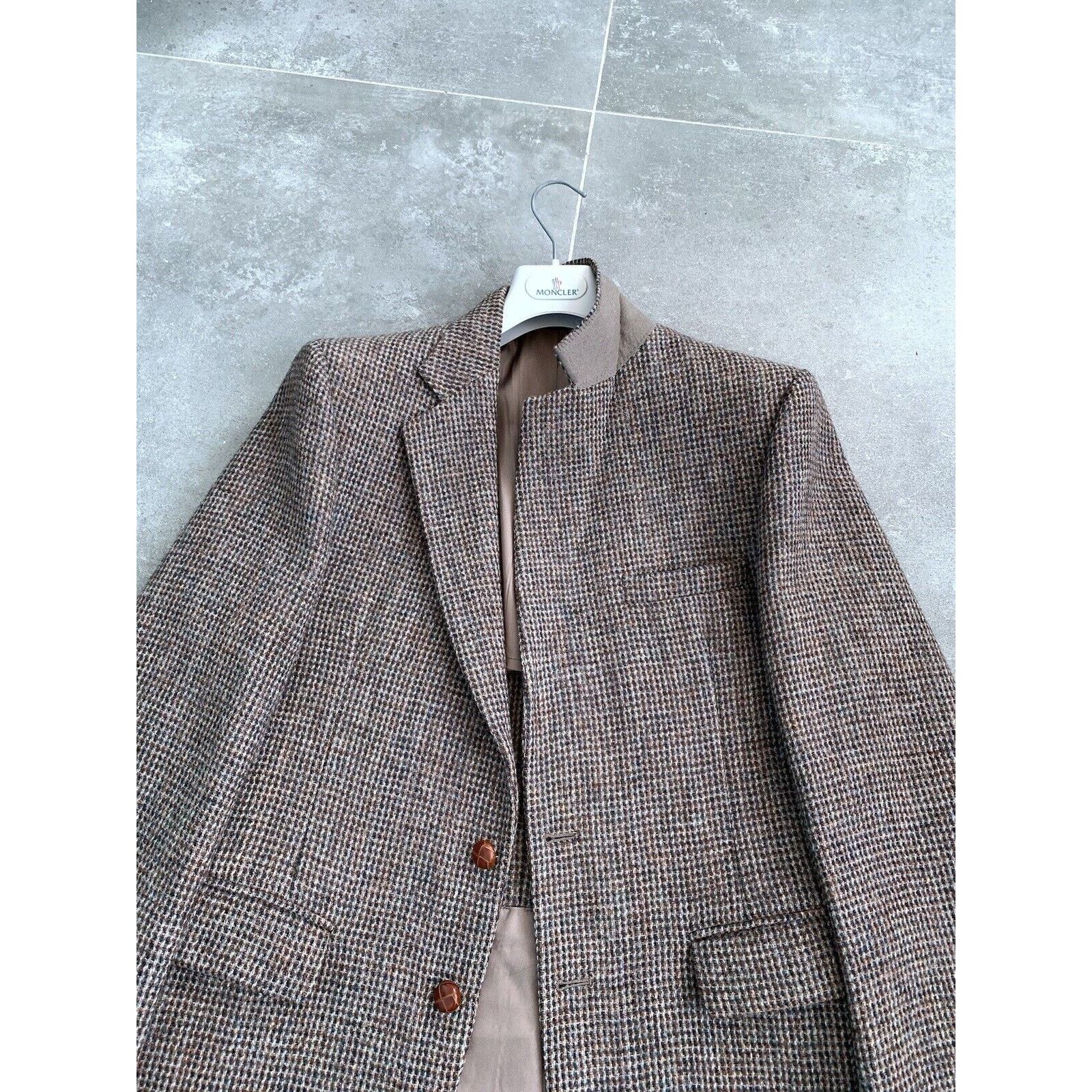 Harris Tweed × Vintage Men's HARRIS TWEED MADE IN USA Sport Blazer Jacket EU 48 M Size 48R - 20 Thumbnail