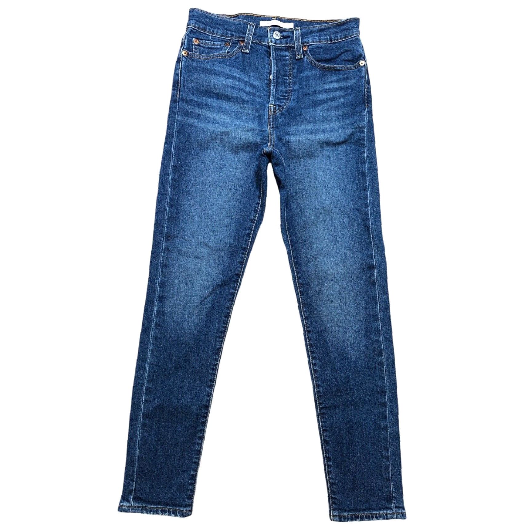 Levi's Levis Jeans Womens 27 X 27 Inseam Wedgie Skinny Medium Wash Button Fly Size 26" / US 2 / IT 38 - 2 Thumbnail