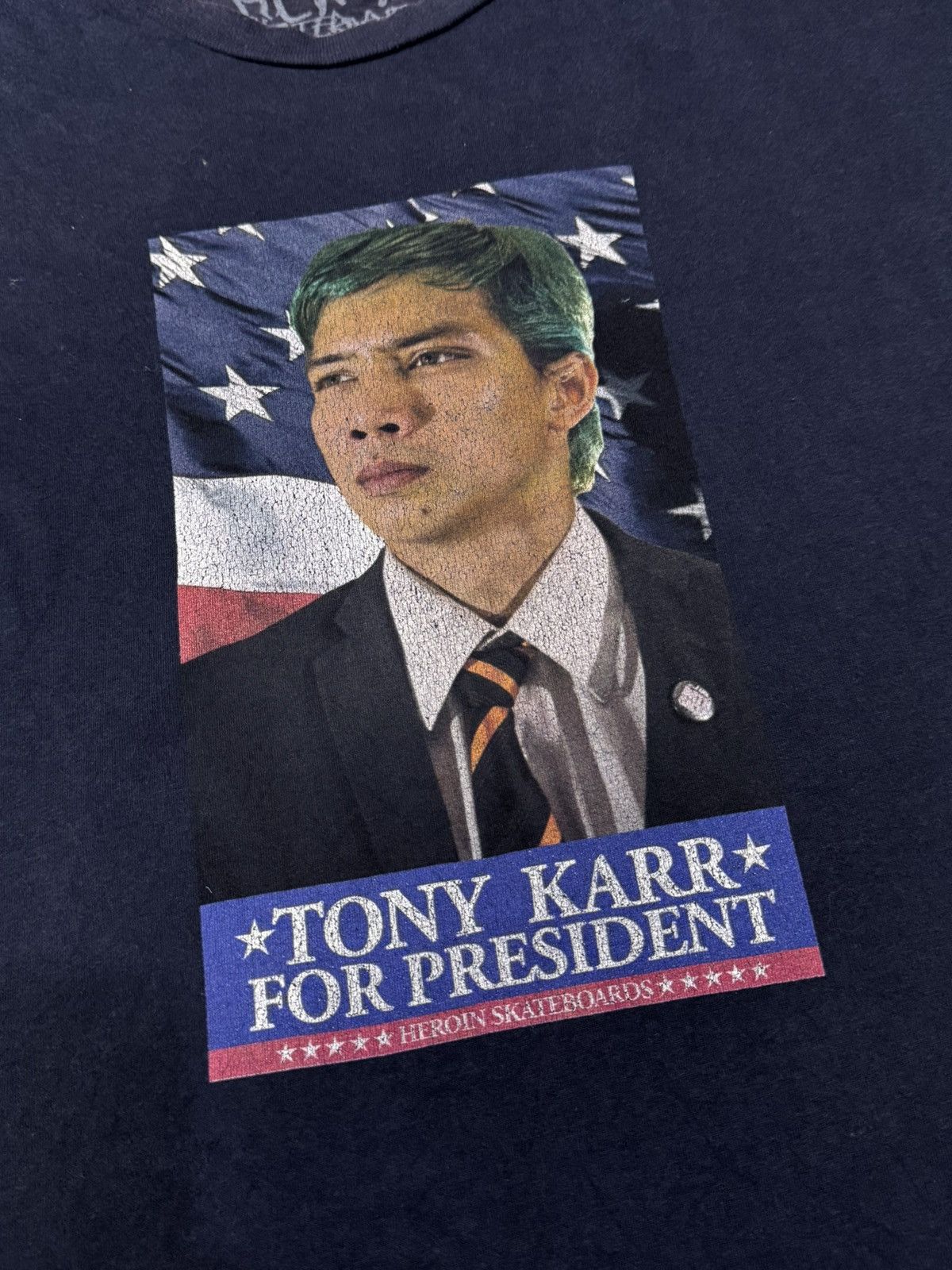 Vintage VTG HEROIN SKATEBOARDS X TONY KARR SKATEBOARD SHIRT Size US M / EU 48-50 / 2 - 5 Thumbnail
